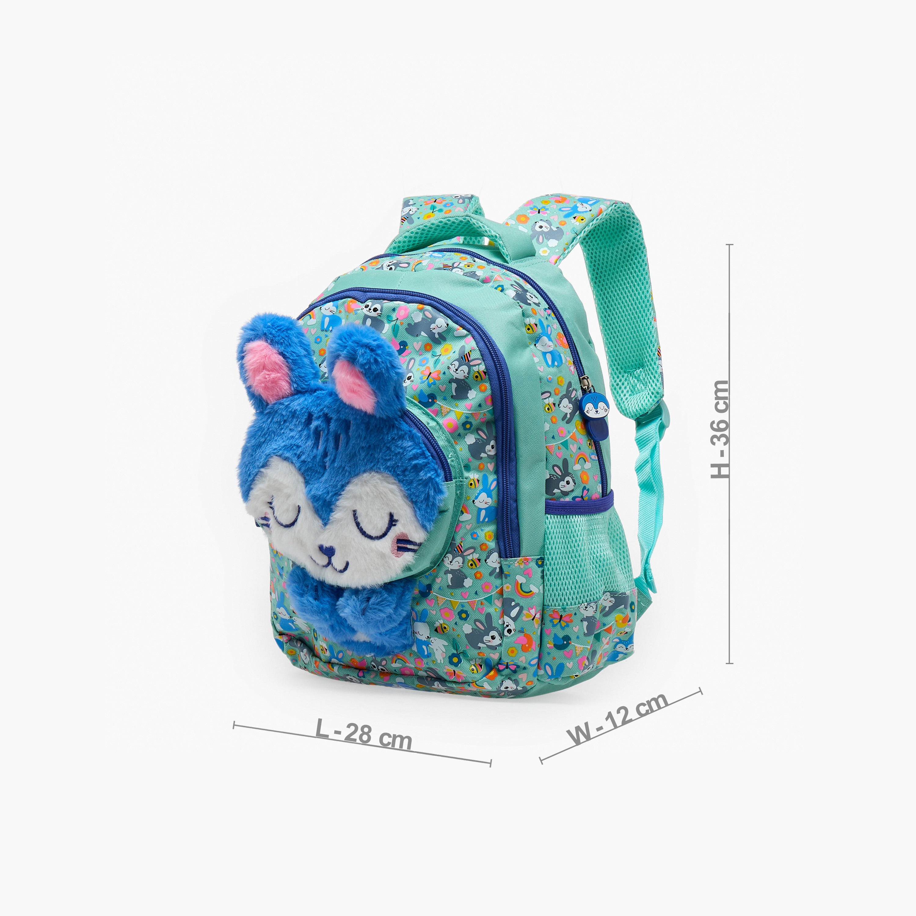 شنطة ظهر للبنات 2-5 سنة بأحزمة مبطنة وزينة أرنب - 14 بوصة-school-bagsandbackpacks-backpacks-image-25
