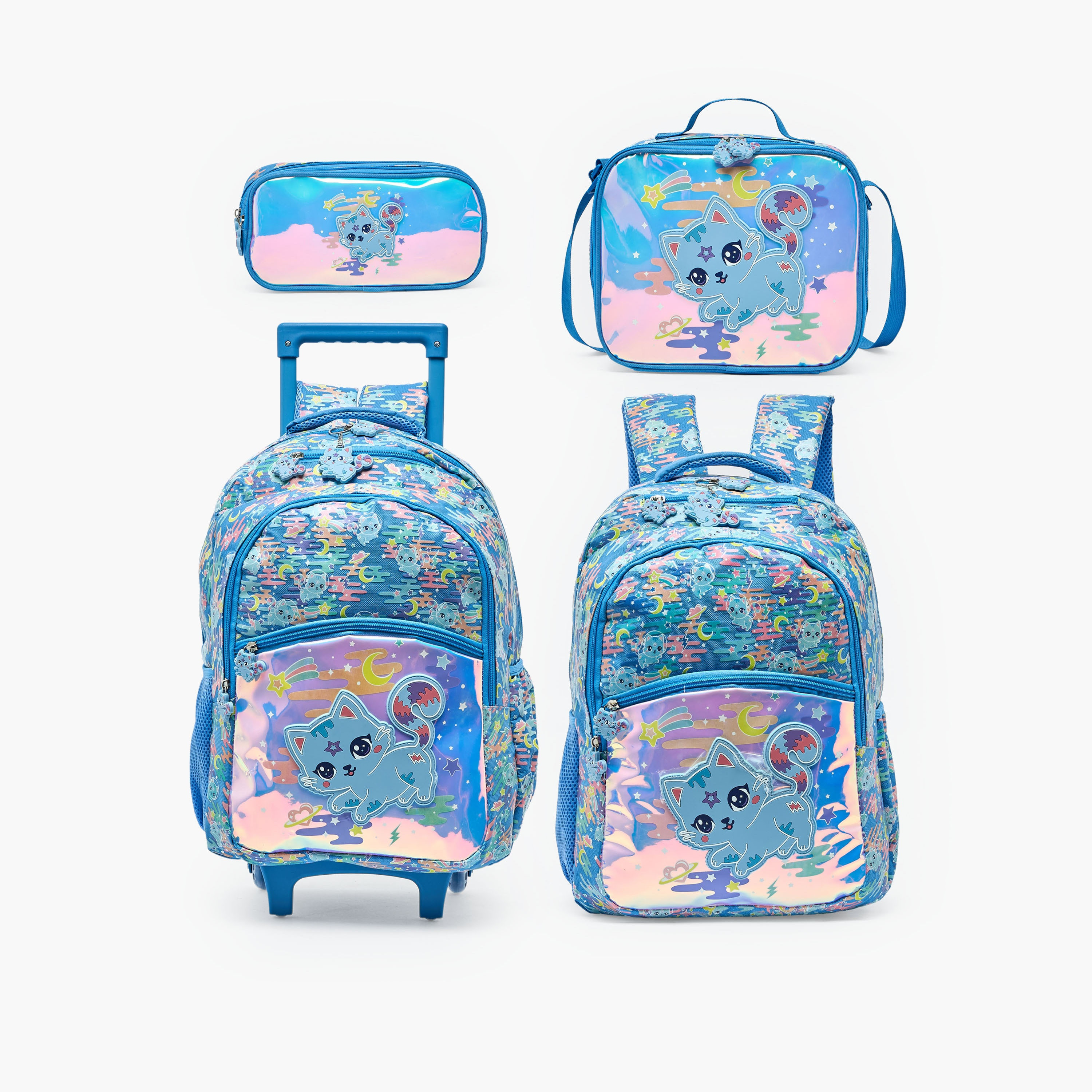 شنطة ظهر بطبعات وأحزمة كتف مبطنة للبنات 8 - 13 سنة - 17 بوصة-school-bagsandbackpacks-backpacks-image-10