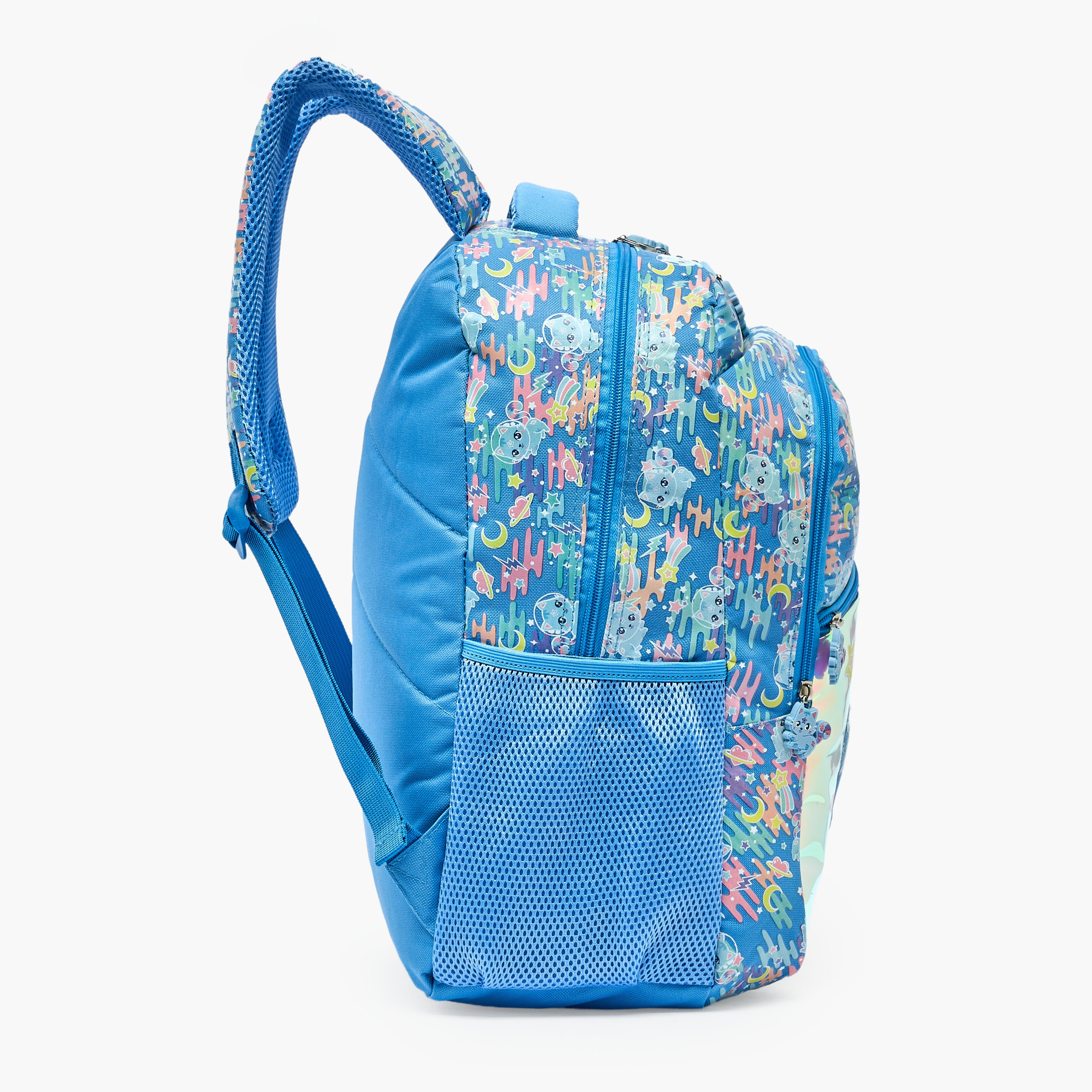 Cat Print Backpack for Girls 8-13 Years with Padded Shoulder Straps - 17 inches-school-bagsandbackpacks-backpacks-image-7