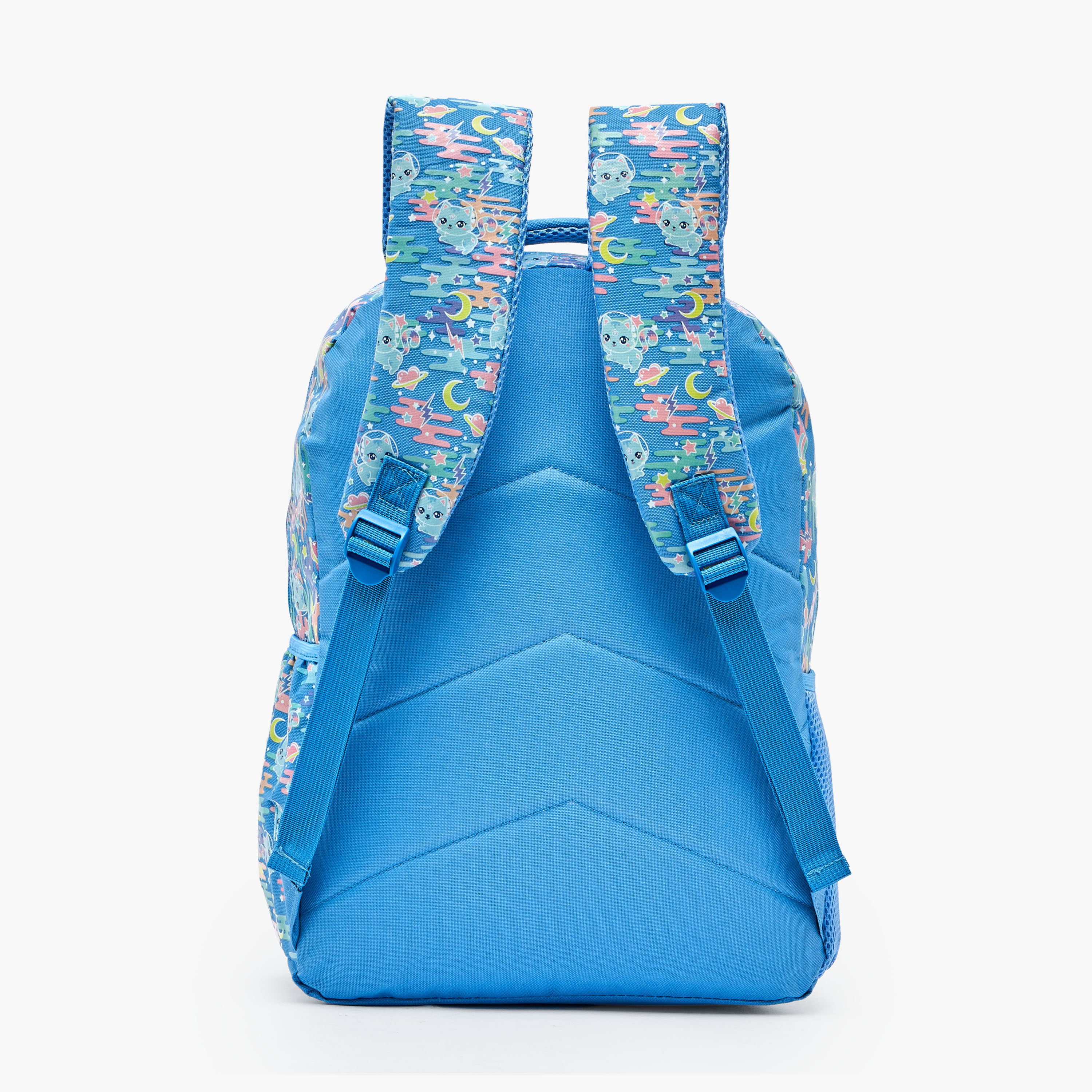 Cat Print Backpack for Girls 8-13 Years with Padded Shoulder Straps - 17 inches-school-bagsandbackpacks-backpacks-image-2