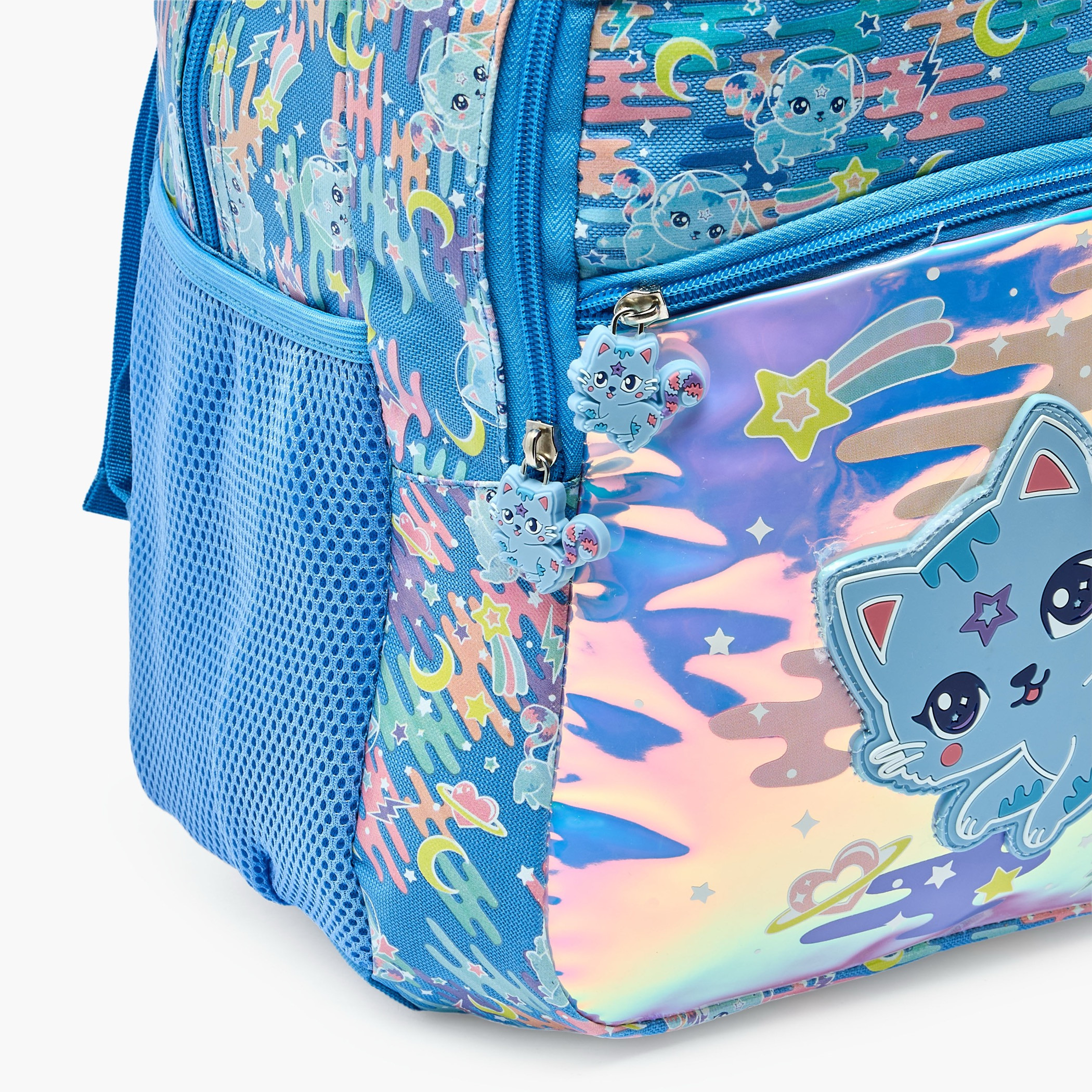 Cat Print Backpack for Girls 8-13 Years with Padded Shoulder Straps - 17 inches-school-bagsandbackpacks-backpacks-image-4