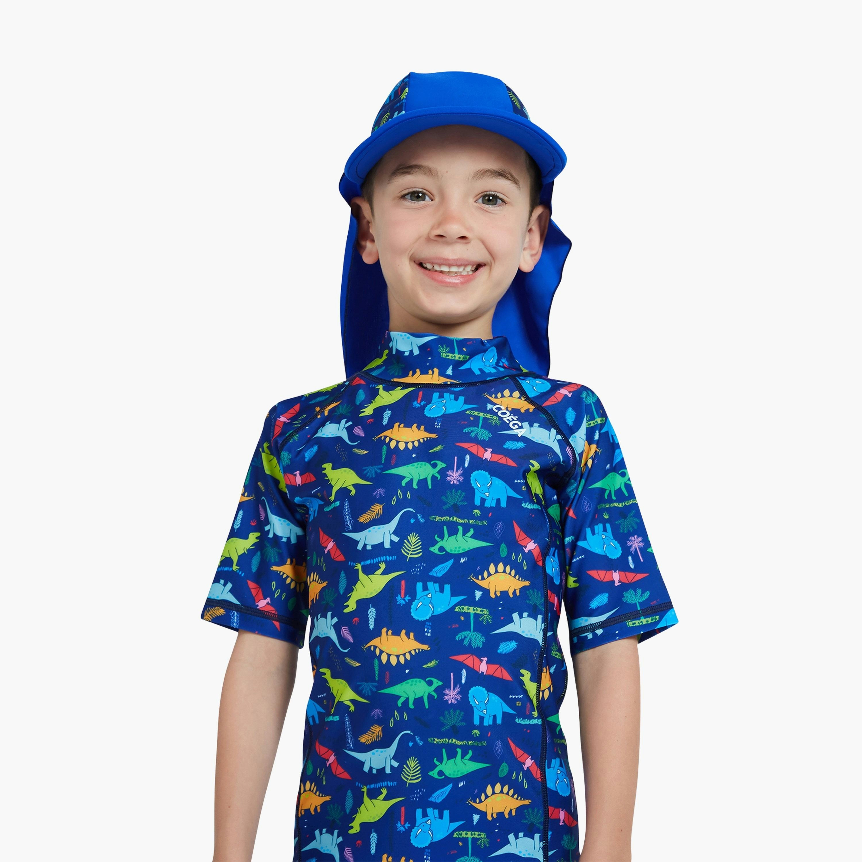 كويغا بويز فلاب كبسولد - AOP & سوليد ميكس بلو ديناصورات تعزف-boys-clothing-swimwear-image-3