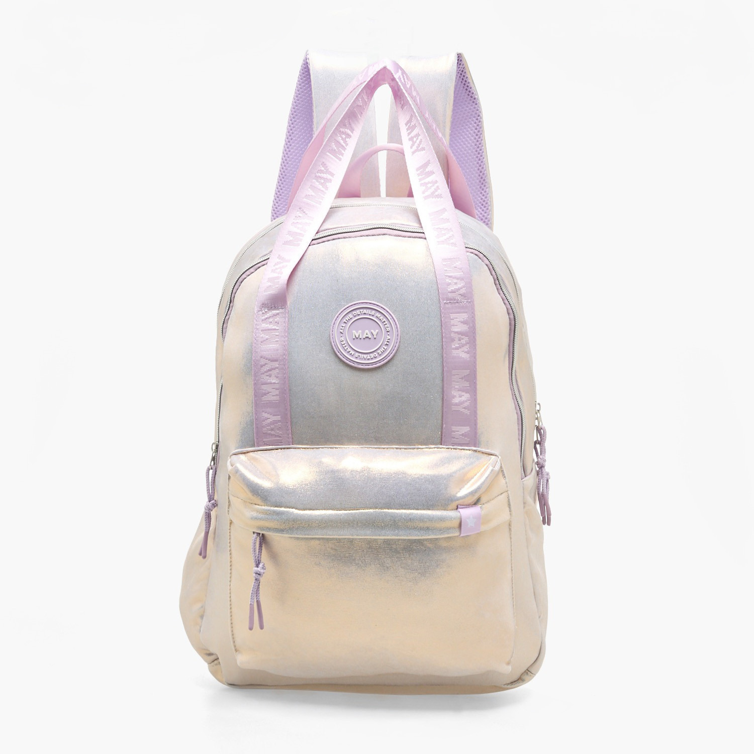 شنطة ظهر ميتاليك بأحزمة كتف مبطنة للبنات بعمر 8-13 سنة من مايفير-school-bagsandbackpacks-backpacks-image-1