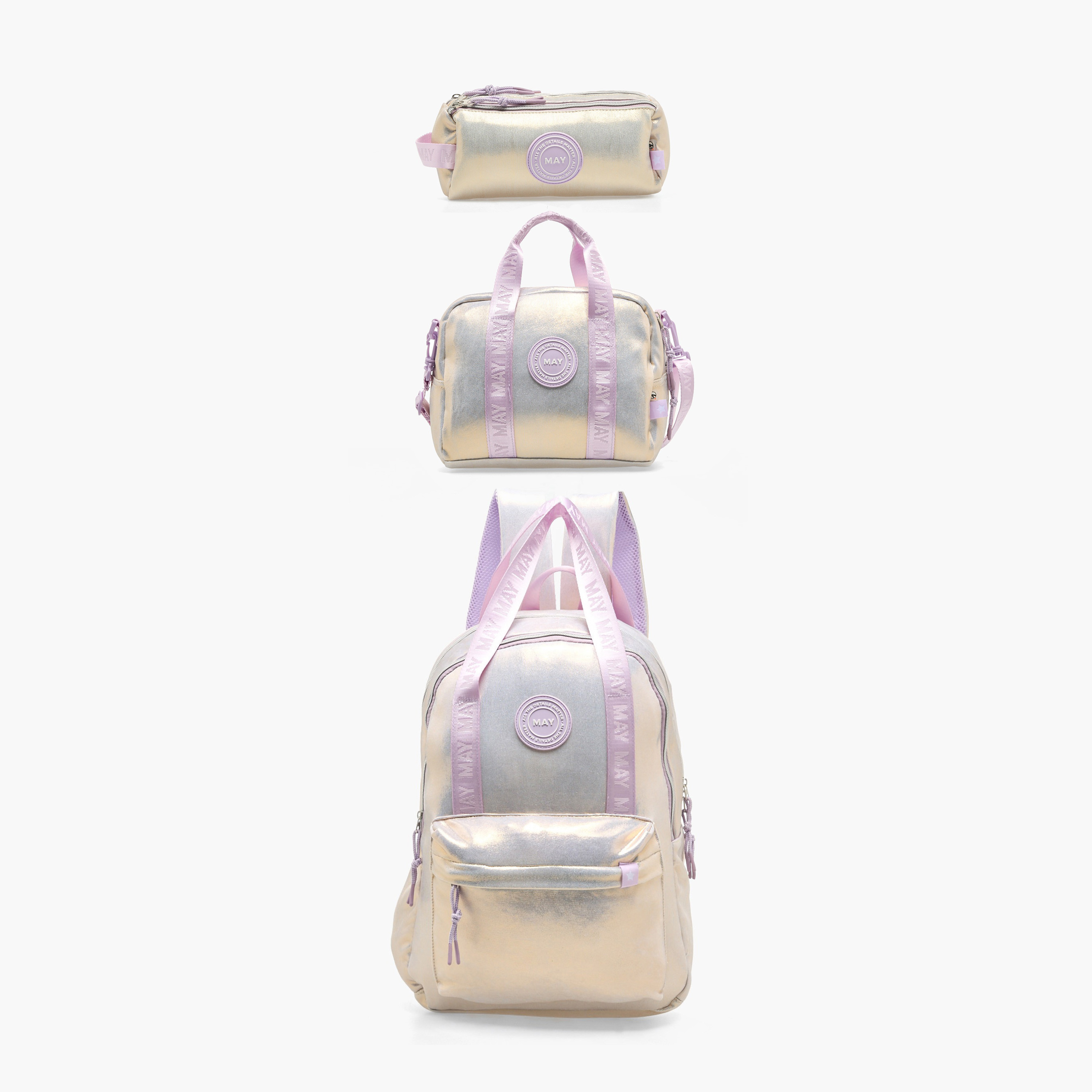 شنطة ظهر ميتاليك بأحزمة كتف مبطنة للبنات بعمر 8-13 سنة من مايفير-school-bagsandbackpacks-backpacks-image-8