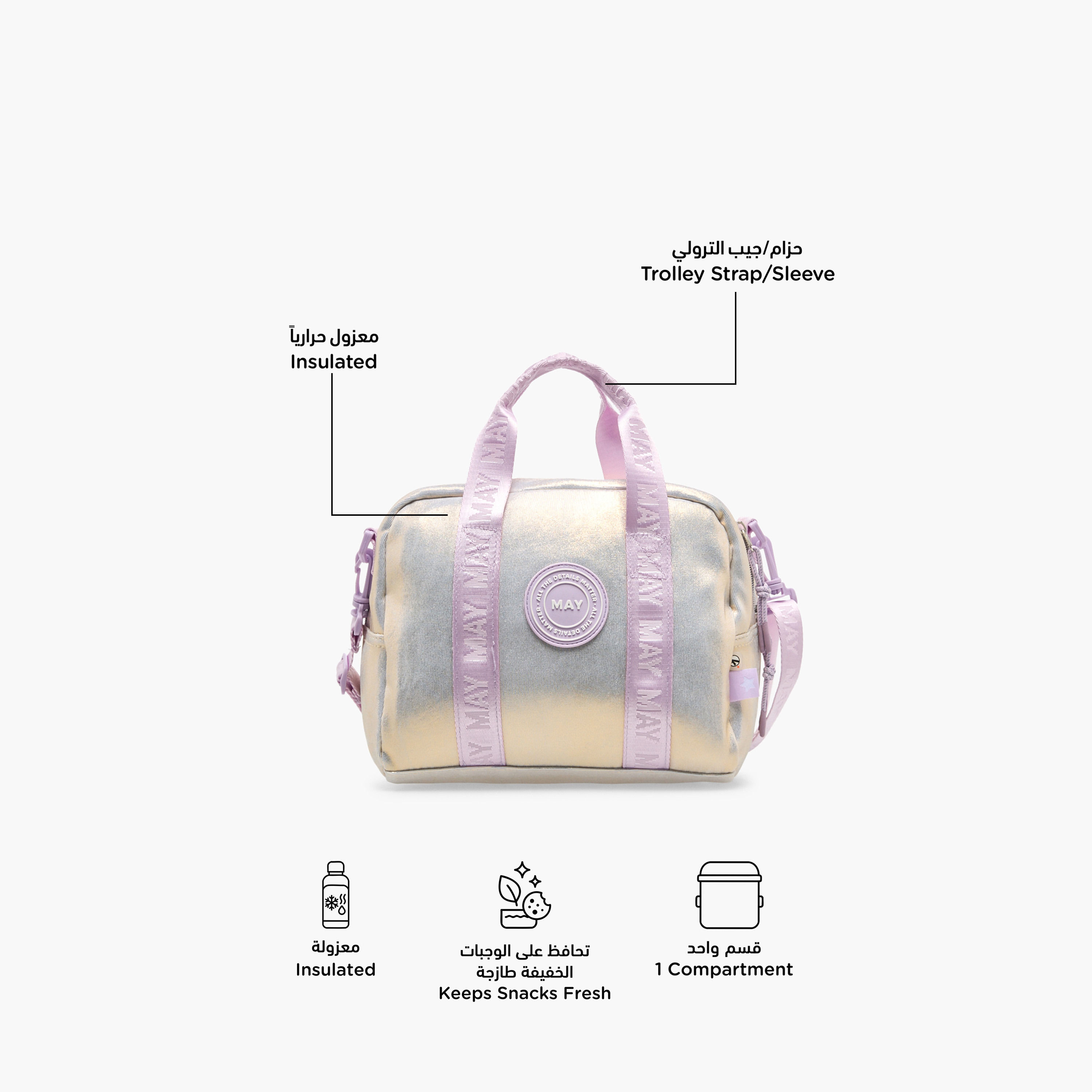 شنطة غداء عازلة قزحية للبنات بعمر 8 إلى 13 سنة من مايفير-school-lunchessentials-lunchbags-image-2
