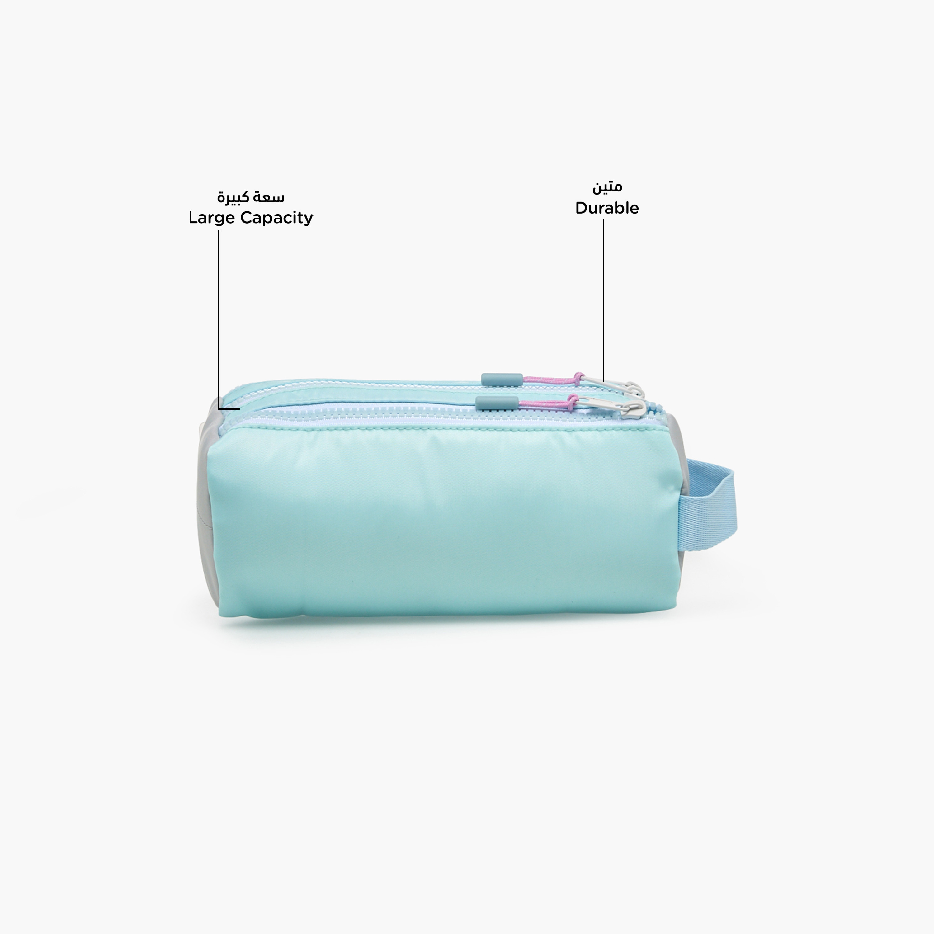 Mayfair Solid Pencil Case with 3 Compartments-school-stationery-pencilcases-image-2