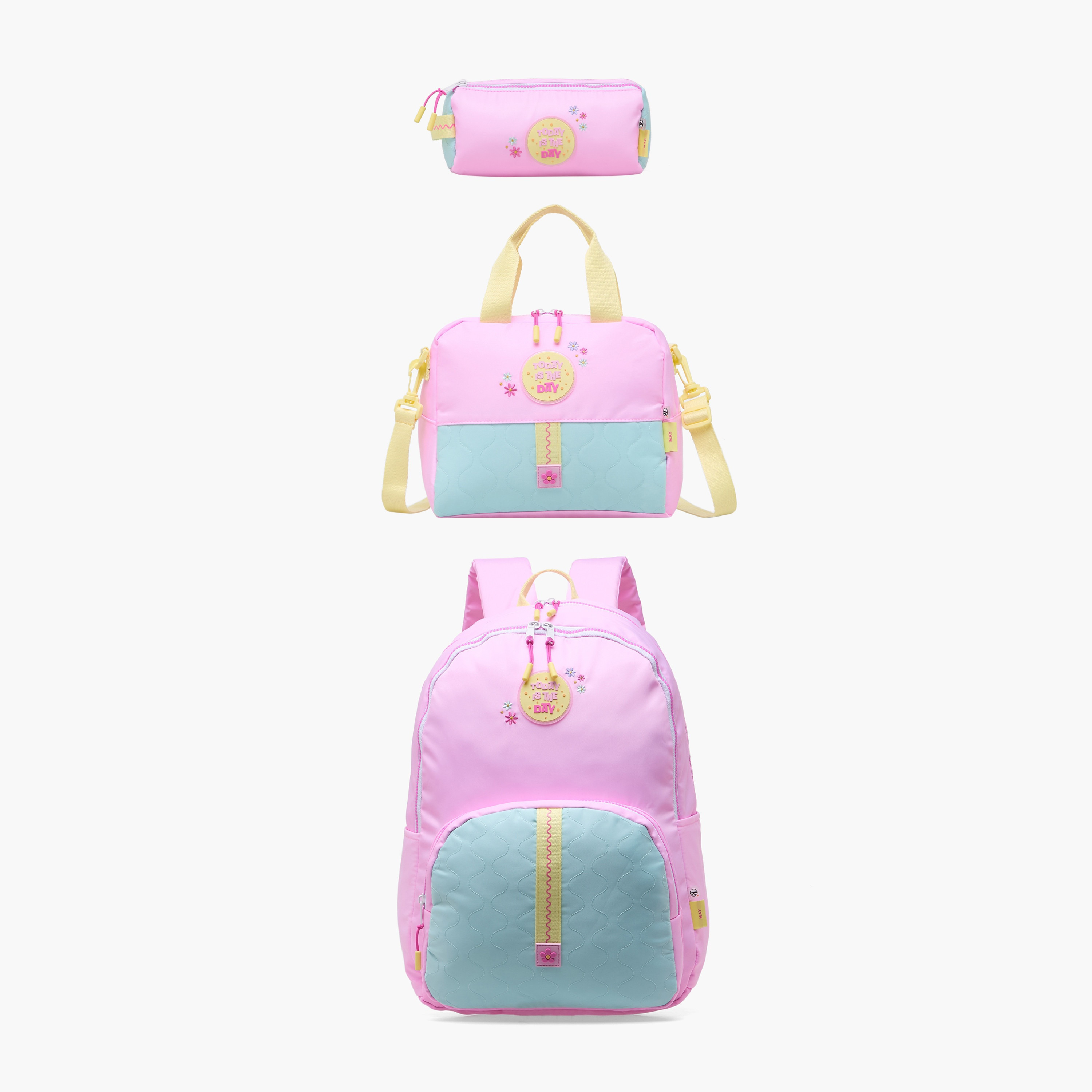 Mayfair Slogan Applique Backpack for Girls 8-13 Years with Water Bottle Pocket-school-bagsandbackpacks-backpacks-image-11