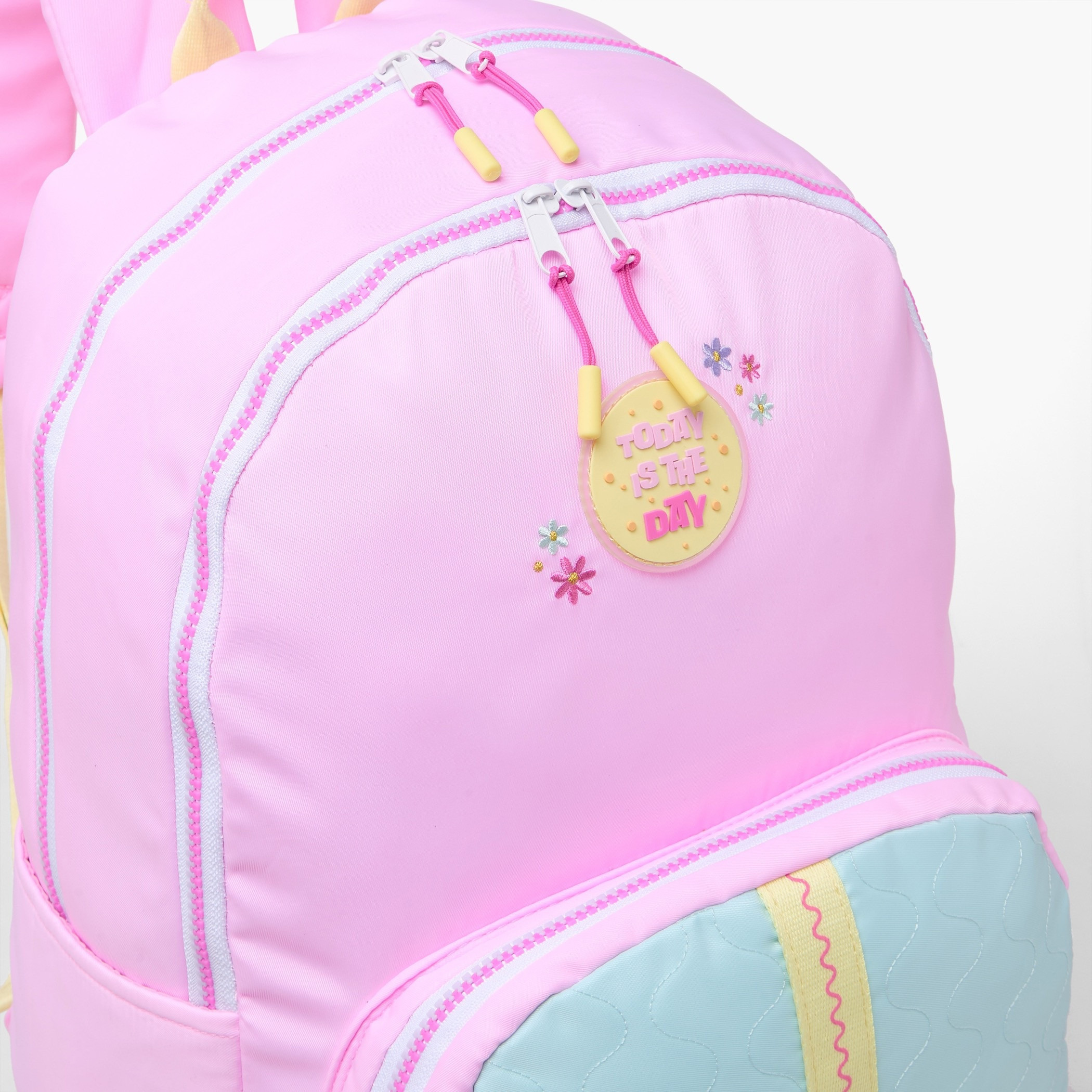 Mayfair Slogan Applique Backpack for Girls 8-13 Years with Water Bottle Pocket-school-bagsandbackpacks-backpacks-image-4