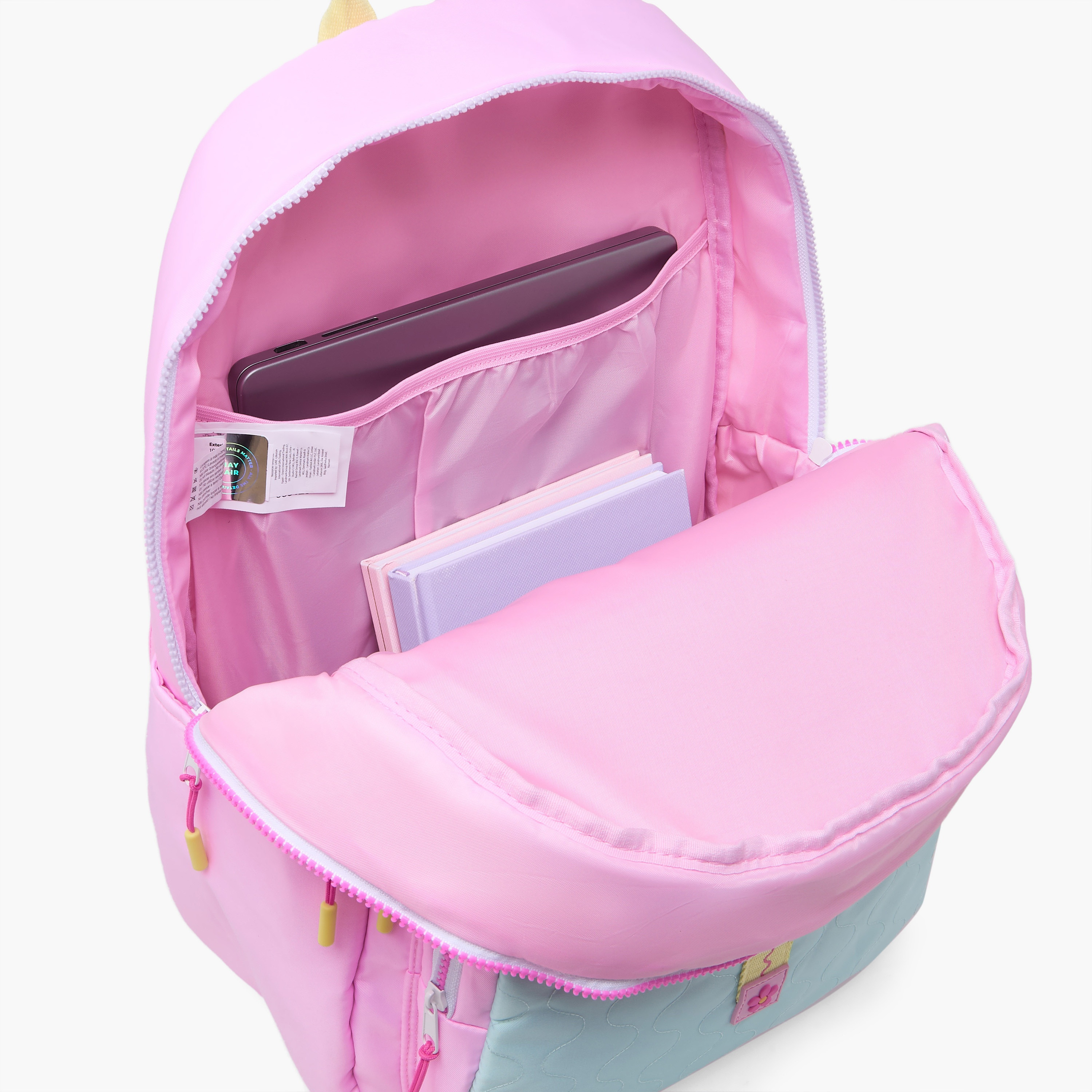Mayfair Slogan Applique Backpack for Girls 8-13 Years with Water Bottle Pocket-school-bagsandbackpacks-backpacks-image-6