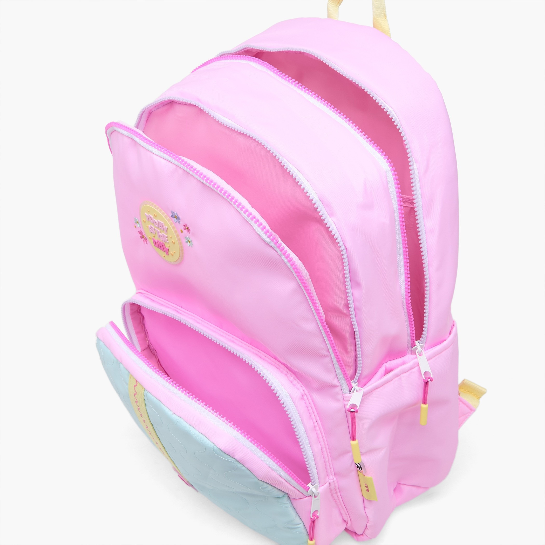 Mayfair Slogan Applique Backpack for Girls 8-13 Years with Water Bottle Pocket-school-bagsandbackpacks-backpacks-image-7