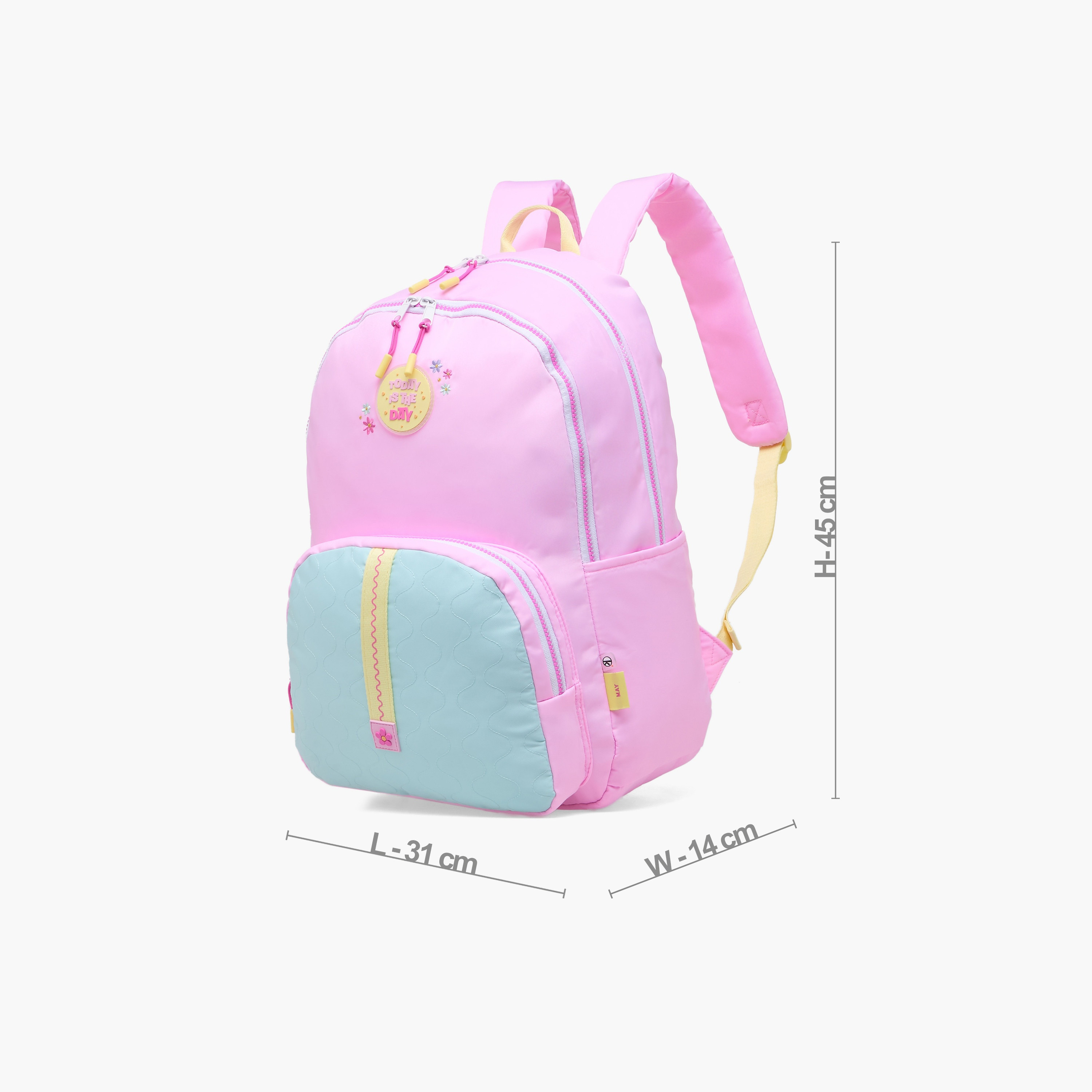 Mayfair Slogan Applique Backpack for Girls 8-13 Years with Water Bottle Pocket-school-bagsandbackpacks-backpacks-image-8