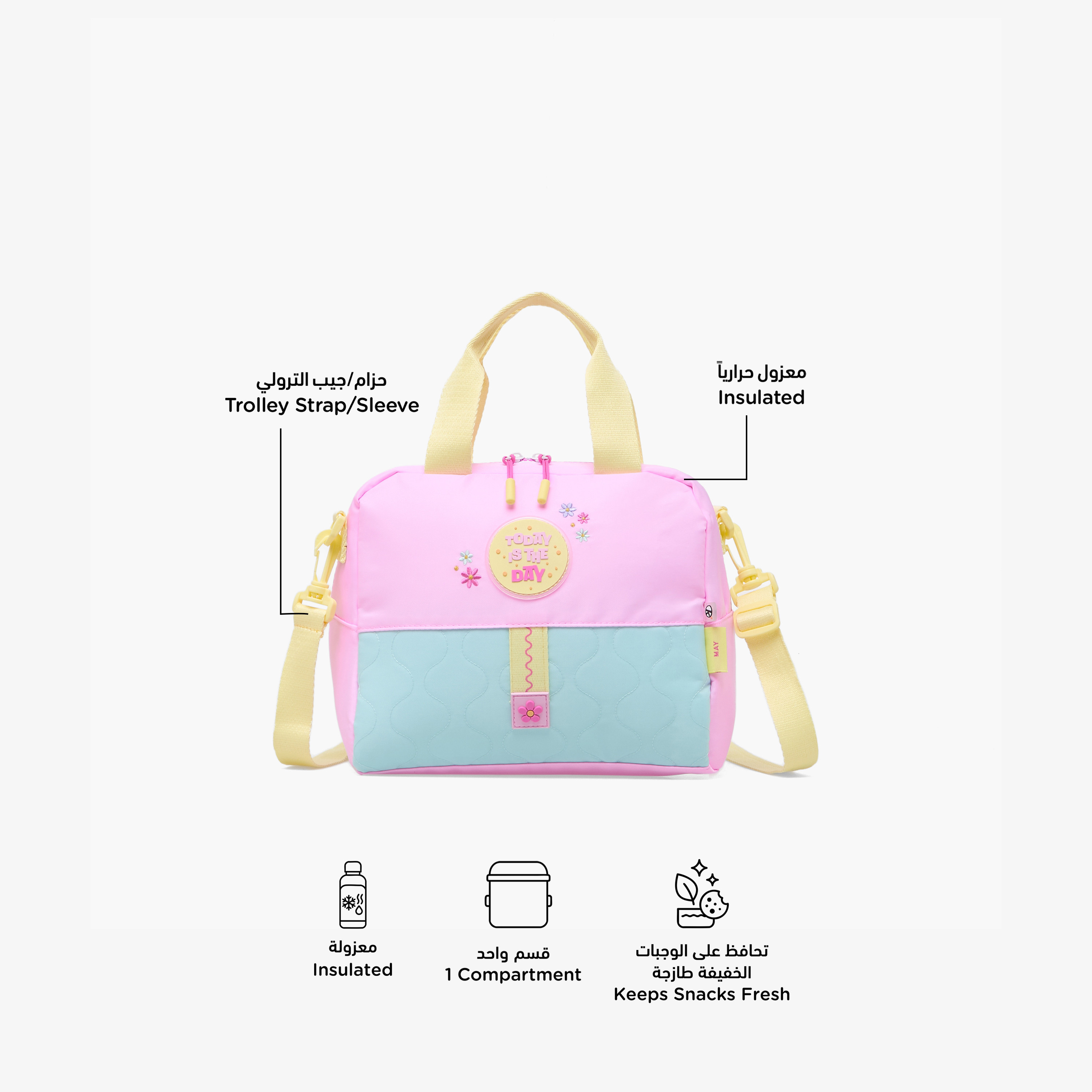 Mayfair Colourblock Lunch Bag for Girls 8-13 Years with Insulation-school-lunchessentials-lunchbags-image-2