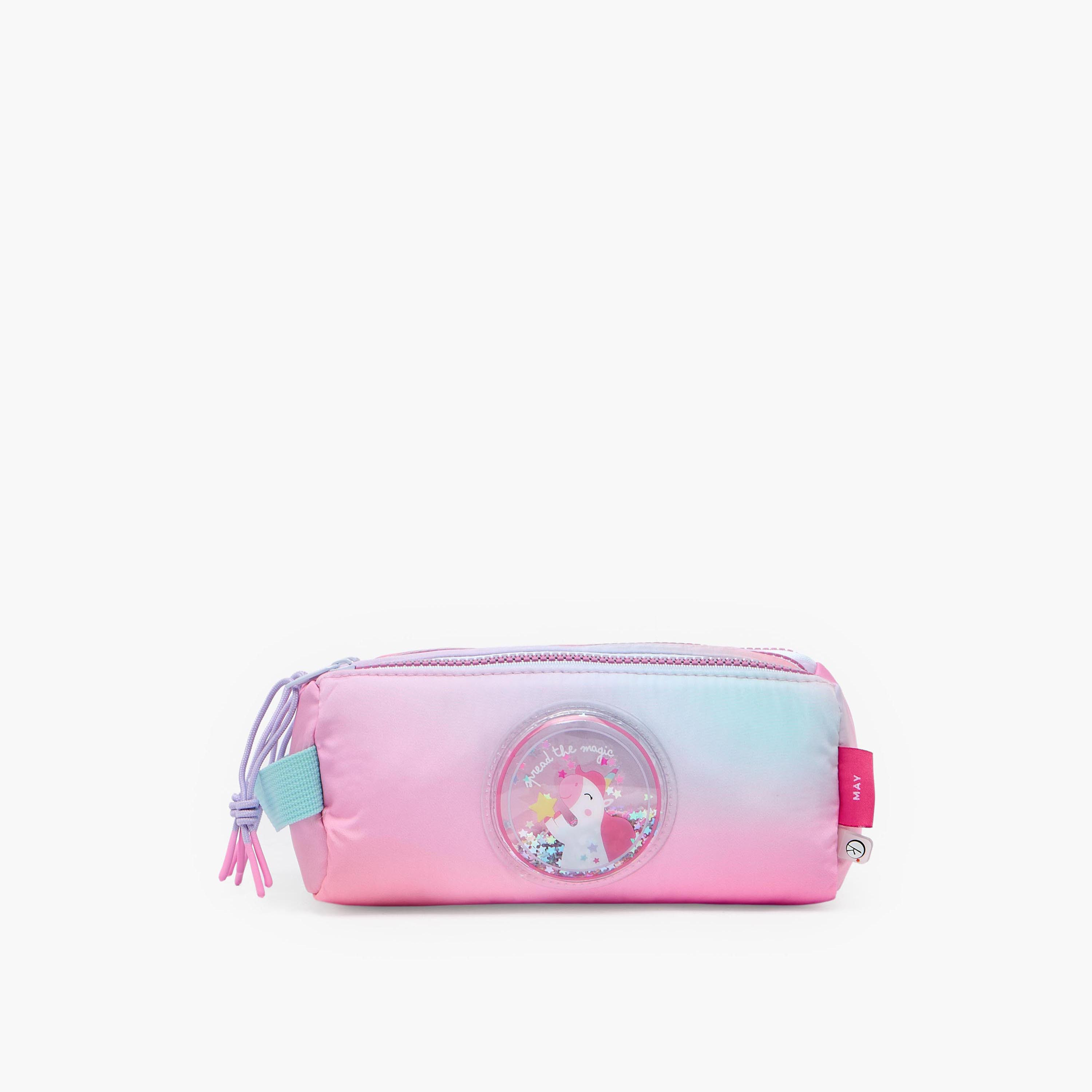 مقلمة بـ 3 أقسام أومبري وطبعات يونيكورن من مايفير-school-stationery-pencilcases-image-1