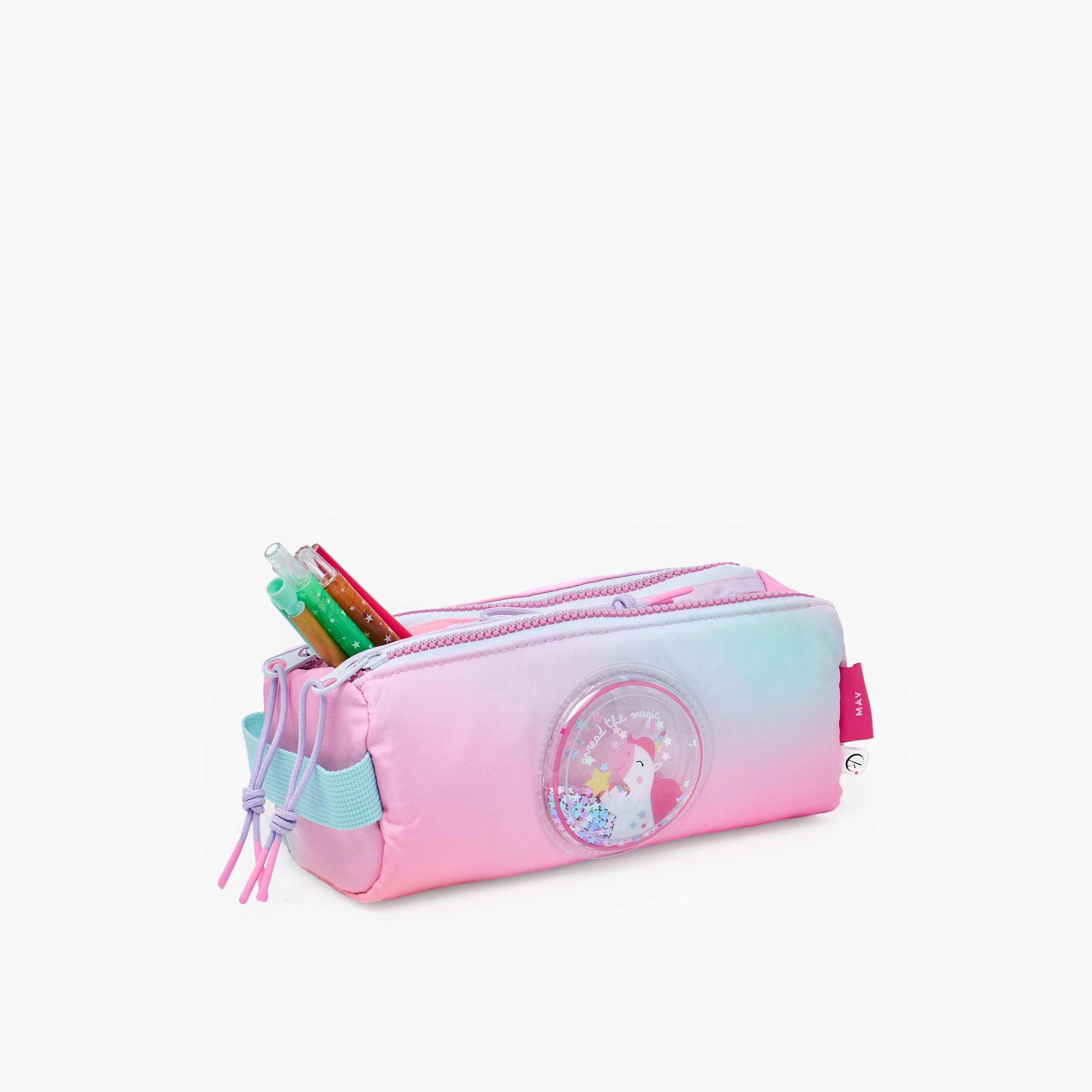 مقلمة بـ 3 أقسام أومبري وطبعات يونيكورن من مايفير-school-stationery-pencilcases-image-3