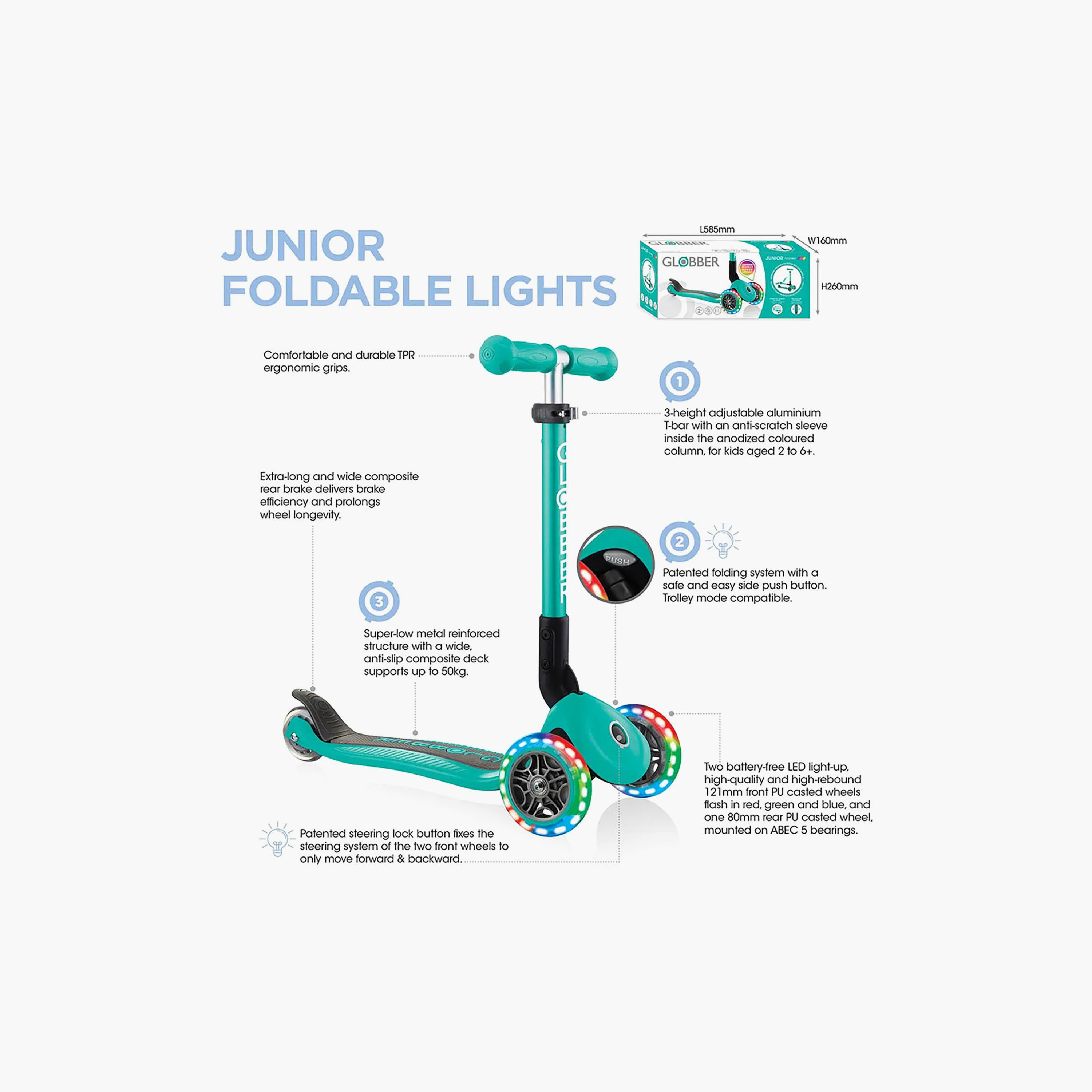 Globber Junior Foldable Lights Scooter-toys-outdoor-scooters-image-8