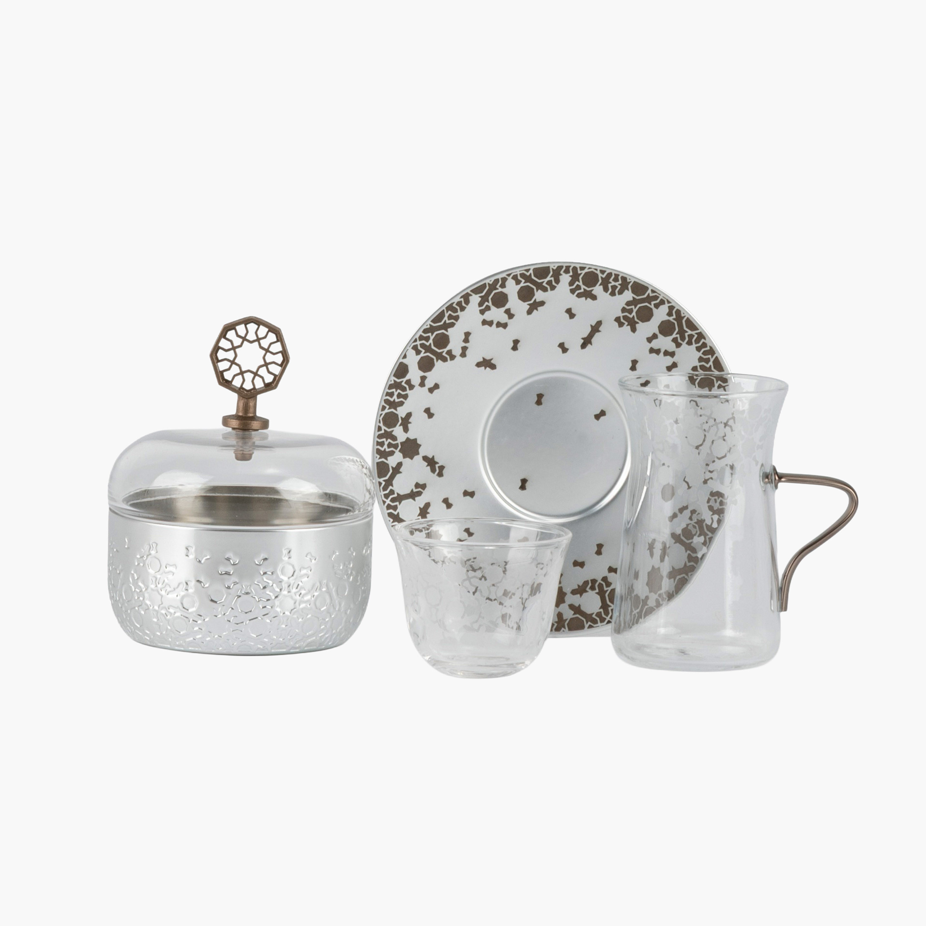 Patterned Glass Tea Cup Set-household-dining-teaandcoffee-teaandcoffeesets-image-6