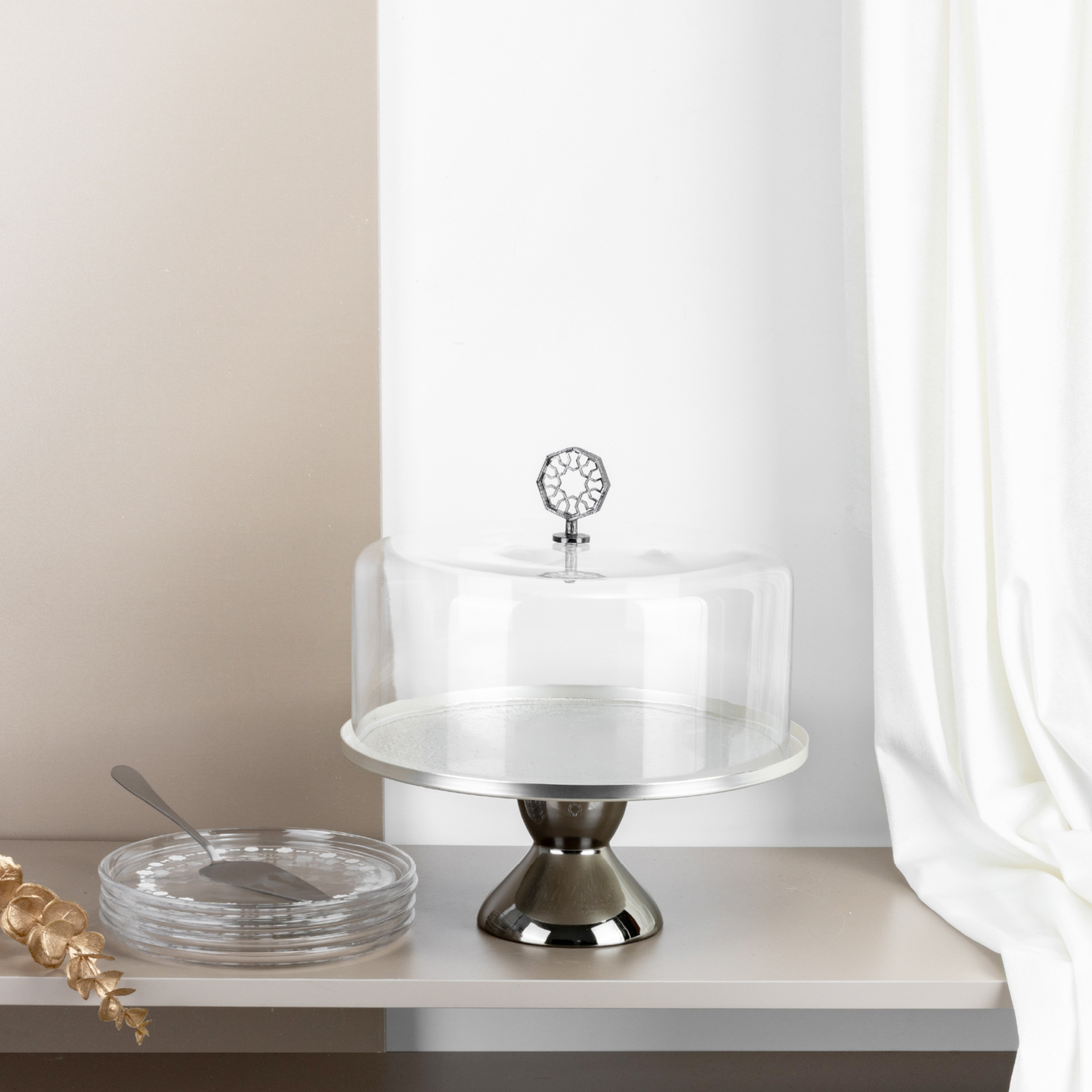 Modern Cake Stand Dome Set-household-dining-serveware-cakestands-image-7