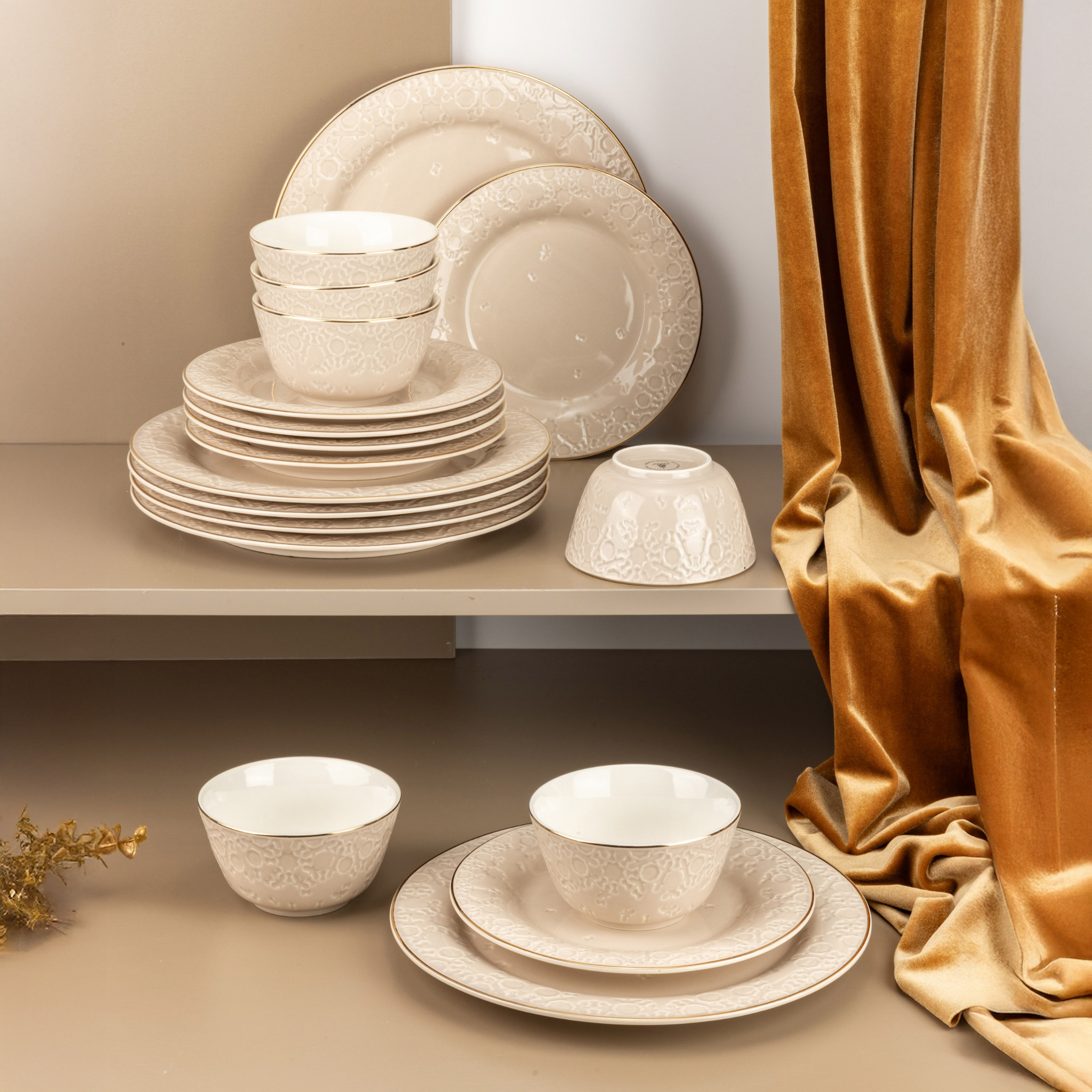 طقم عشاء منقوش 18 قطعة-household-dining-dinnerware-dinnersets-image-1