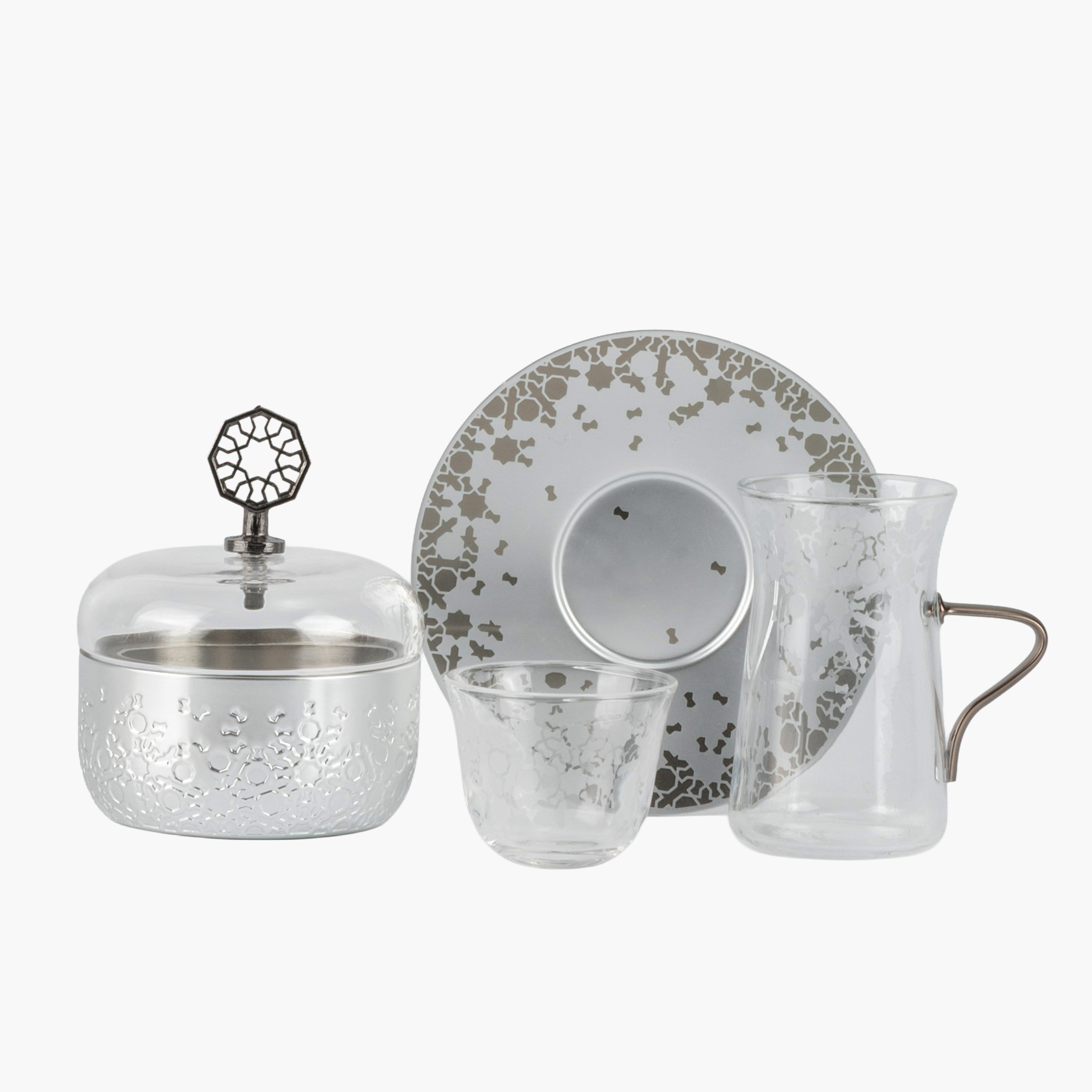 Patterned Glass Tea Cup Set-household-dining-teaandcoffee-teaandcoffeesets-image-6