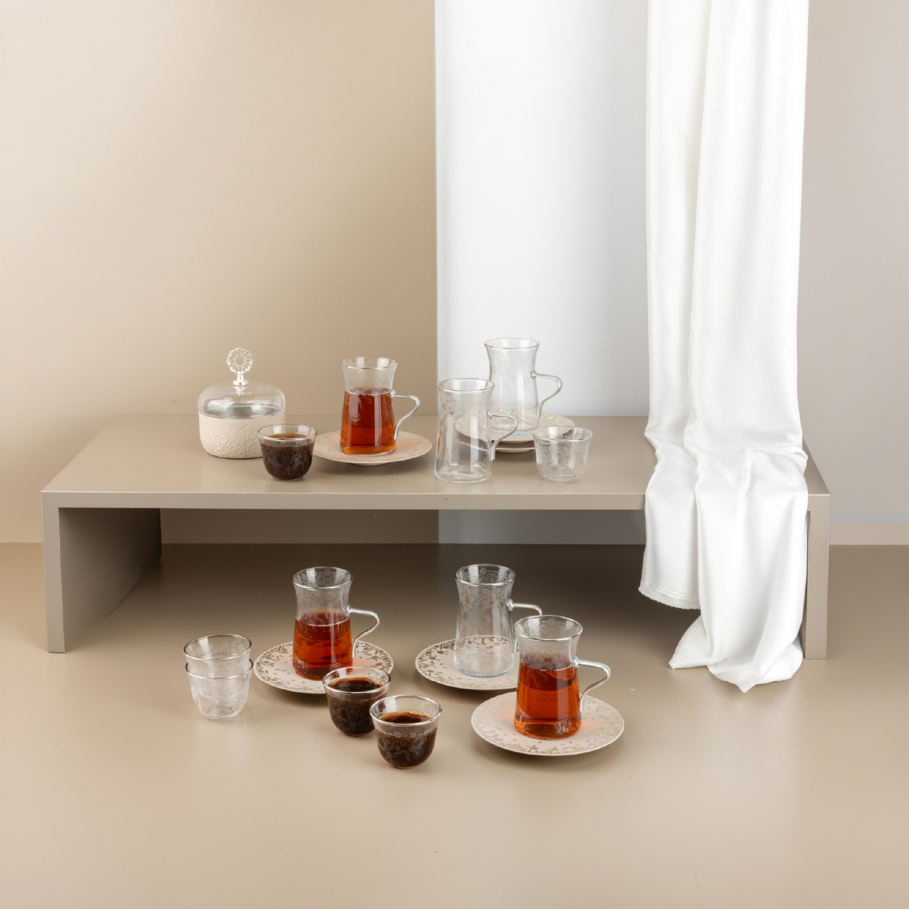 Patterned Glass Tea Cup Set-household-dining-teaandcoffee-teaandcoffeesets-image-8