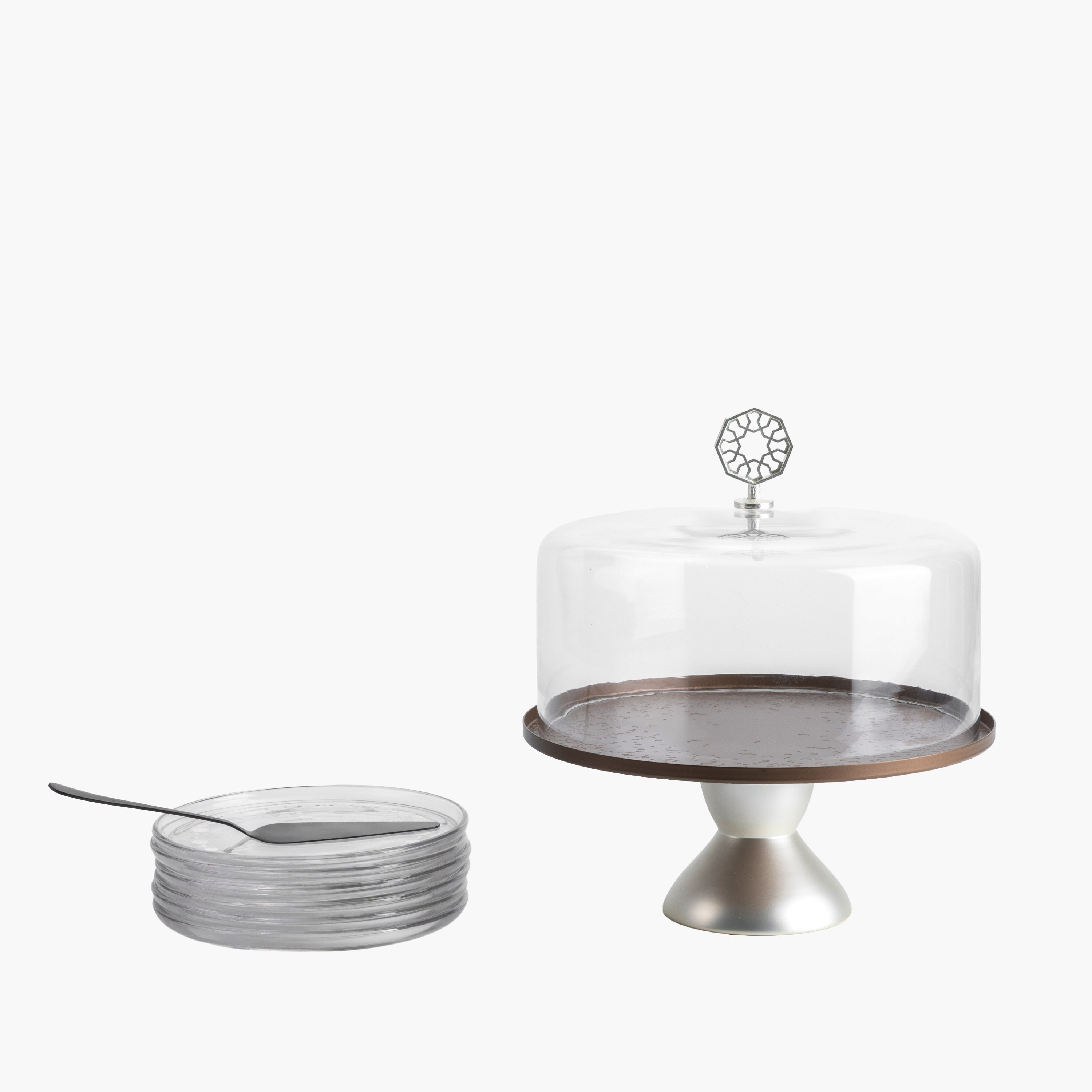 طقم حامل كيك عصري بقبة-household-dining-serveware-cakestands-image-1