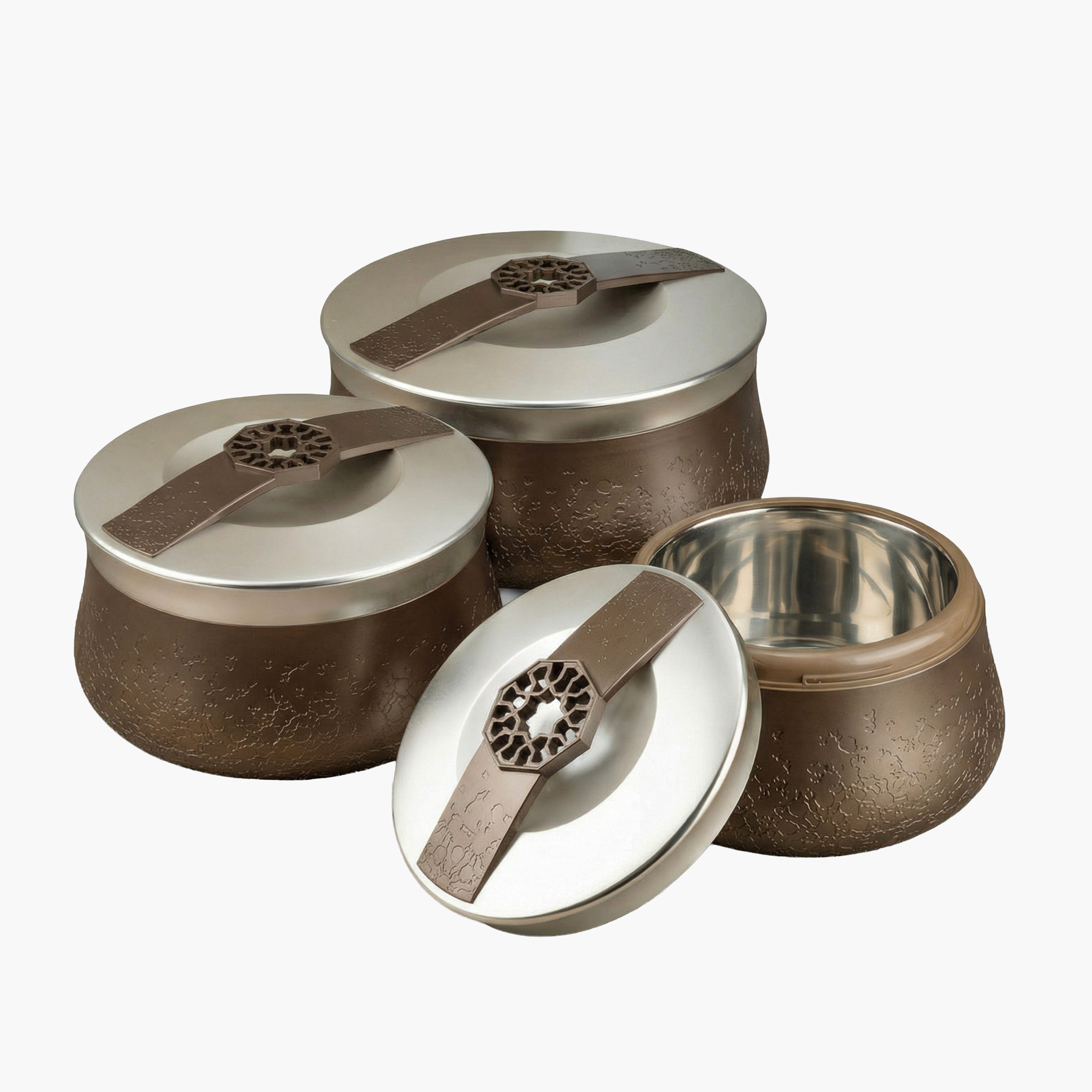 طقم حافظات طعام ثلاثي مزخرف-household-dining-serveware-foodwarmersandcasseroles-image-2