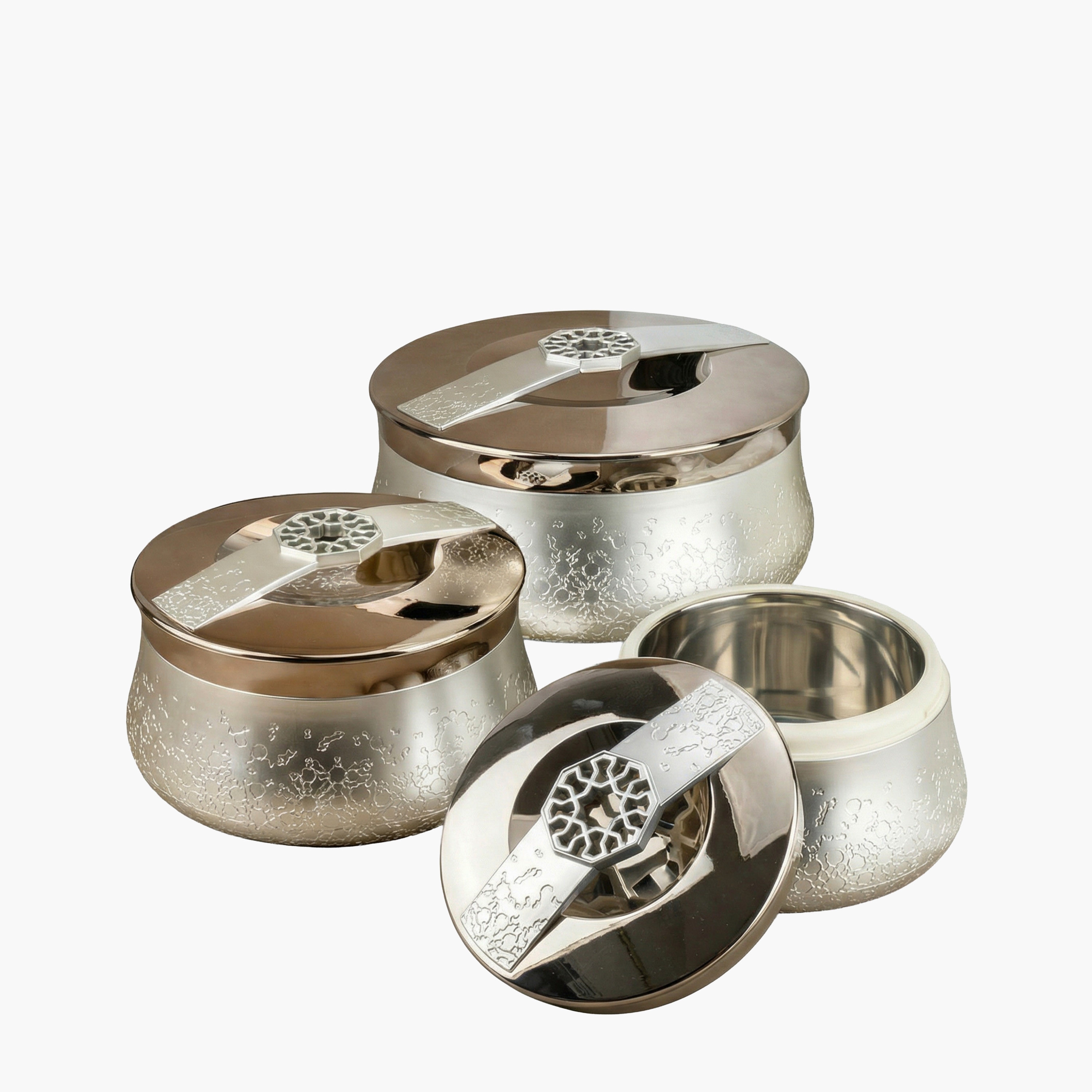 Textured Hotpot Set of 3-household-dining-serveware-foodwarmersandcasseroles-image-1