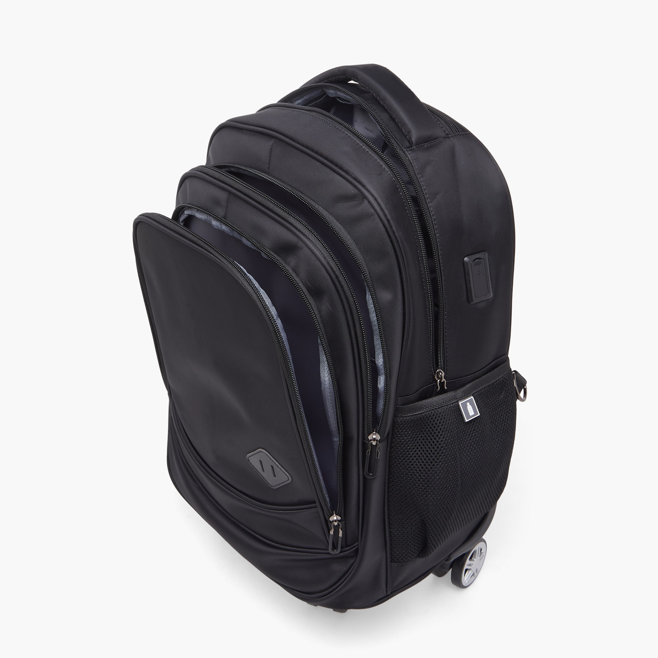 شنطة ترولي سادة بمقبض قابل للسحب للأولاد بعمر 8 -13 سنة - 18.5 بوصة-school-bagsandbackpacks-trolleybags-image-7