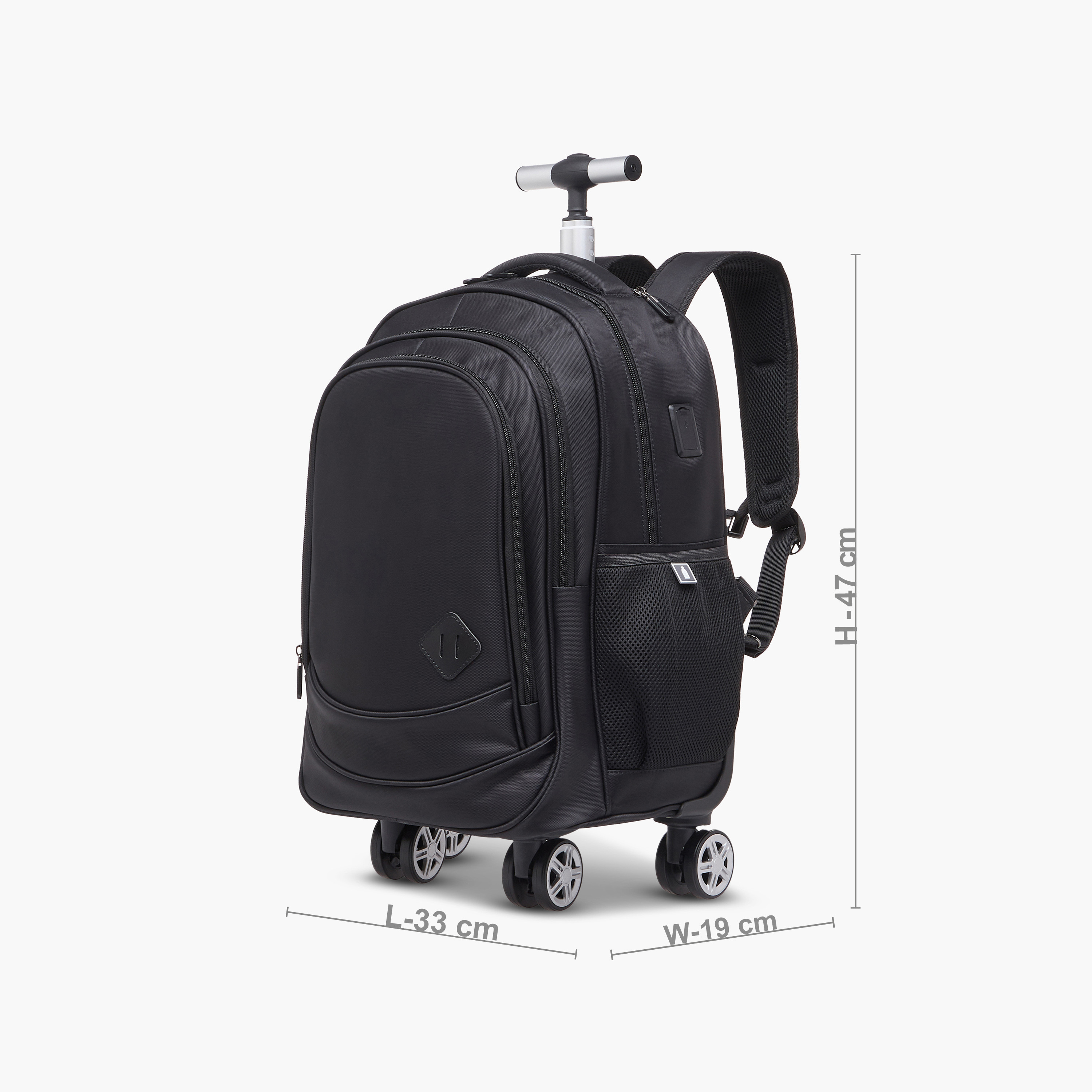 شنطة ترولي سادة بمقبض قابل للسحب للأولاد بعمر 8 -13 سنة - 18.5 بوصة-school-bagsandbackpacks-trolleybags-image-9