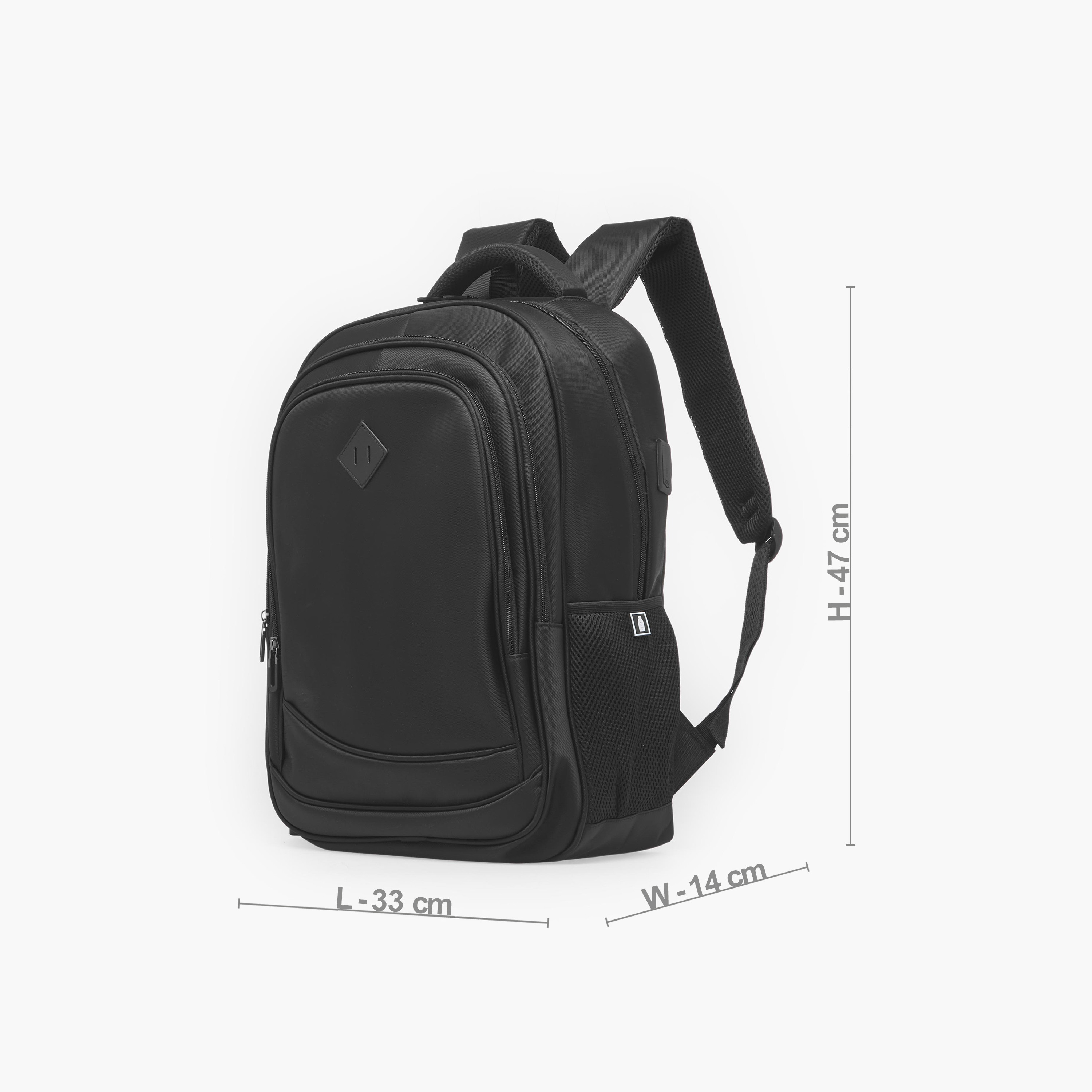 شنطة ظهر سادة بأحزمة مبطنة للأولاد بعمر 8-13سنة - 18.5 بوصة-school-bagsandbackpacks-backpacks-image-7