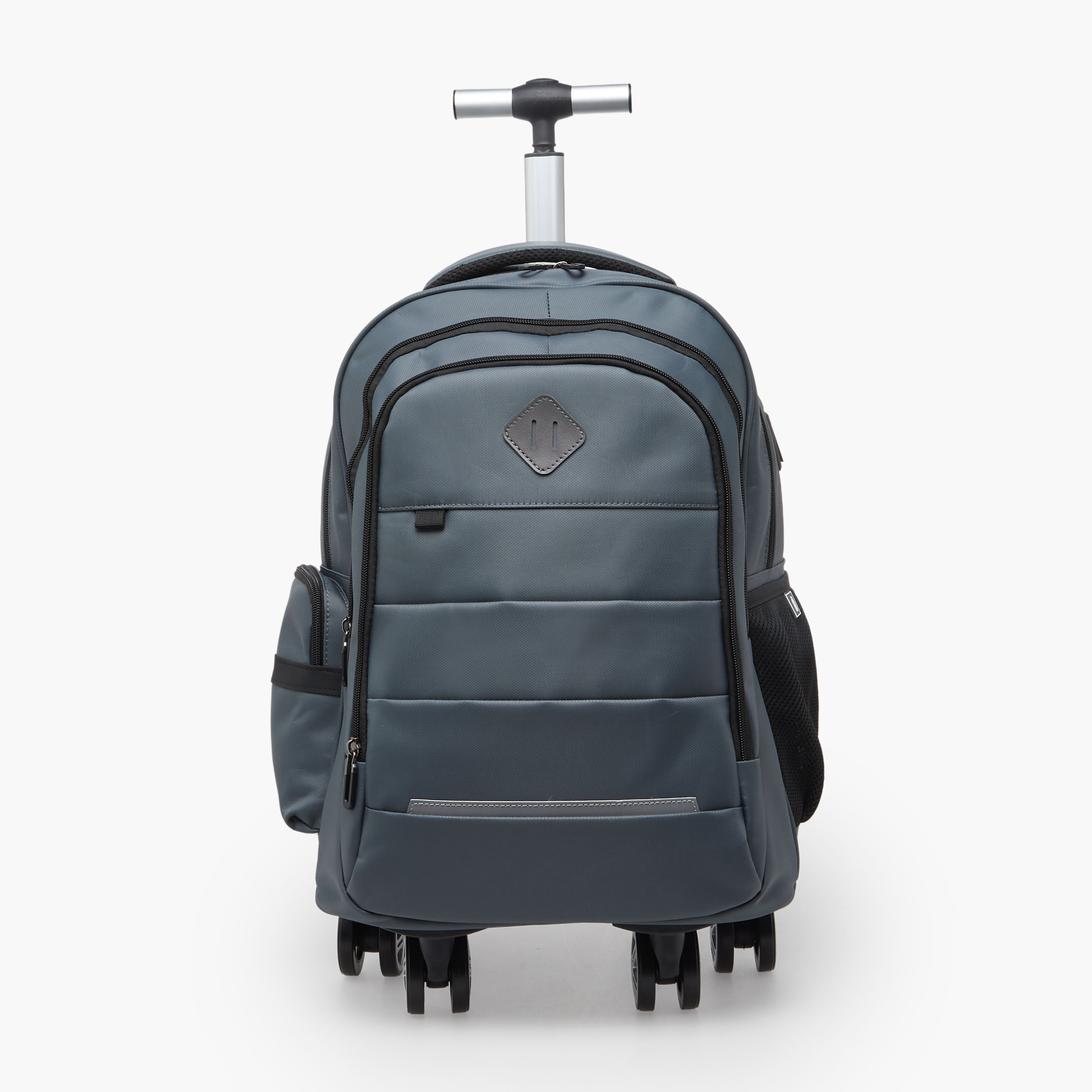 شنطة ظهر ترولي سادة بمقبض سحب للأولاد من 8 - 13 سنة - 18 بوصة-school-bagsandbackpacks-trolleybags-image-1