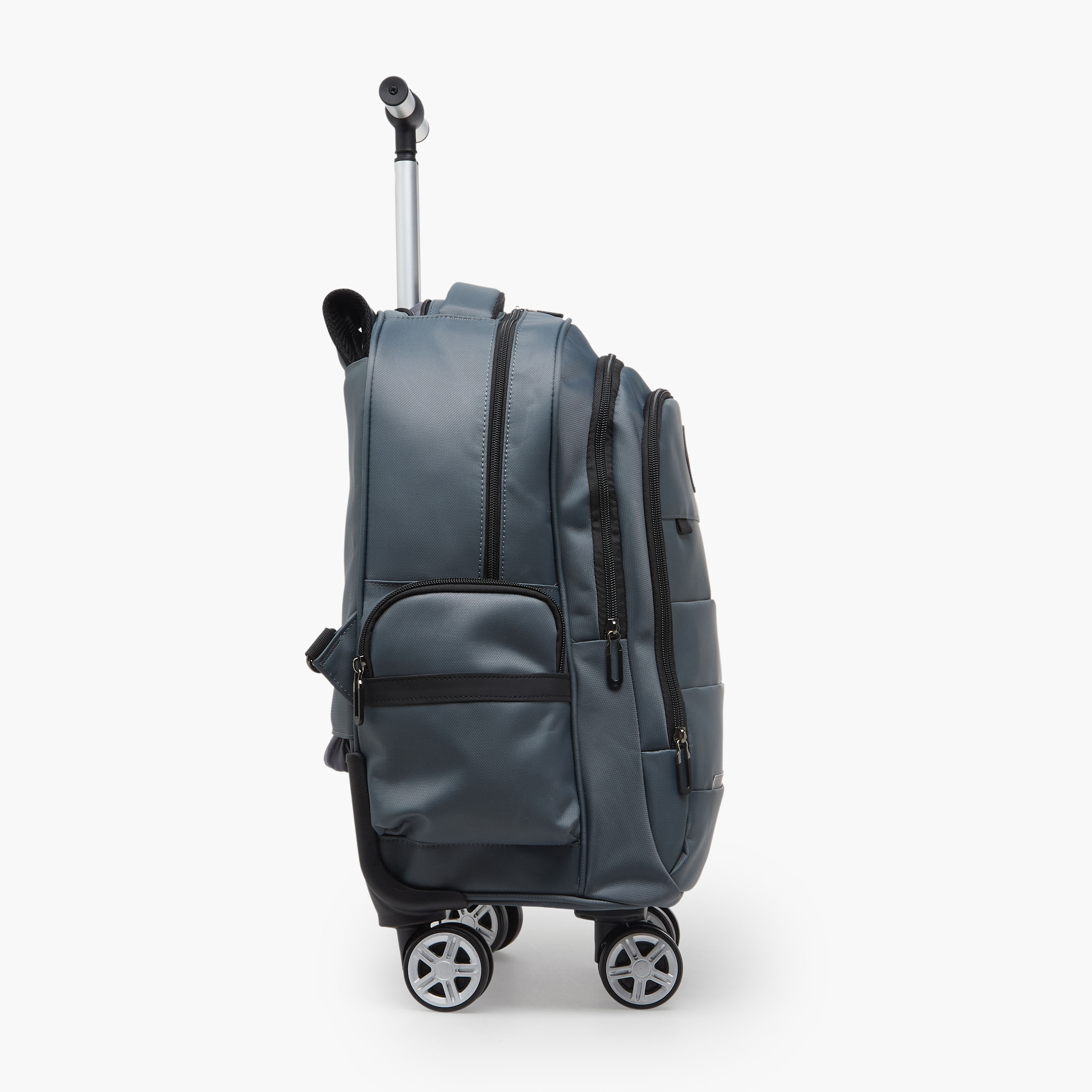 شنطة ظهر ترولي سادة بمقبض سحب للأولاد من 8 - 13 سنة - 18 بوصة-school-bagsandbackpacks-trolleybags-image-11