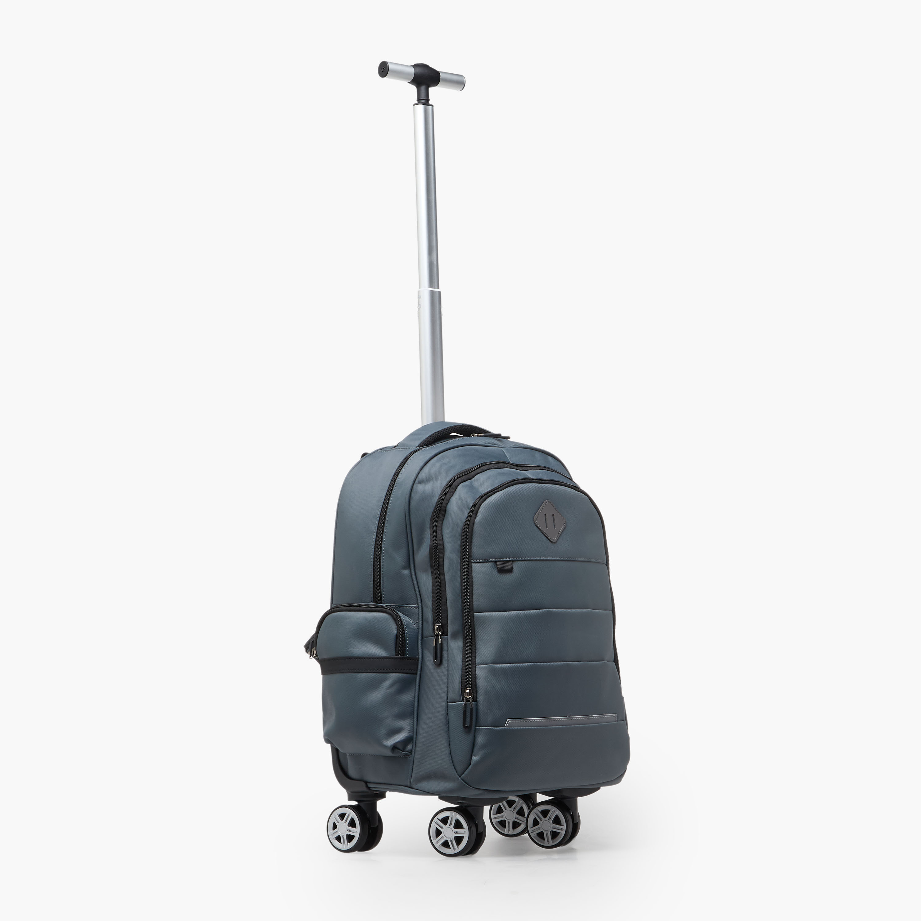 شنطة ظهر ترولي سادة بمقبض سحب للأولاد من 8 - 13 سنة - 18 بوصة-school-bagsandbackpacks-trolleybags-image-13