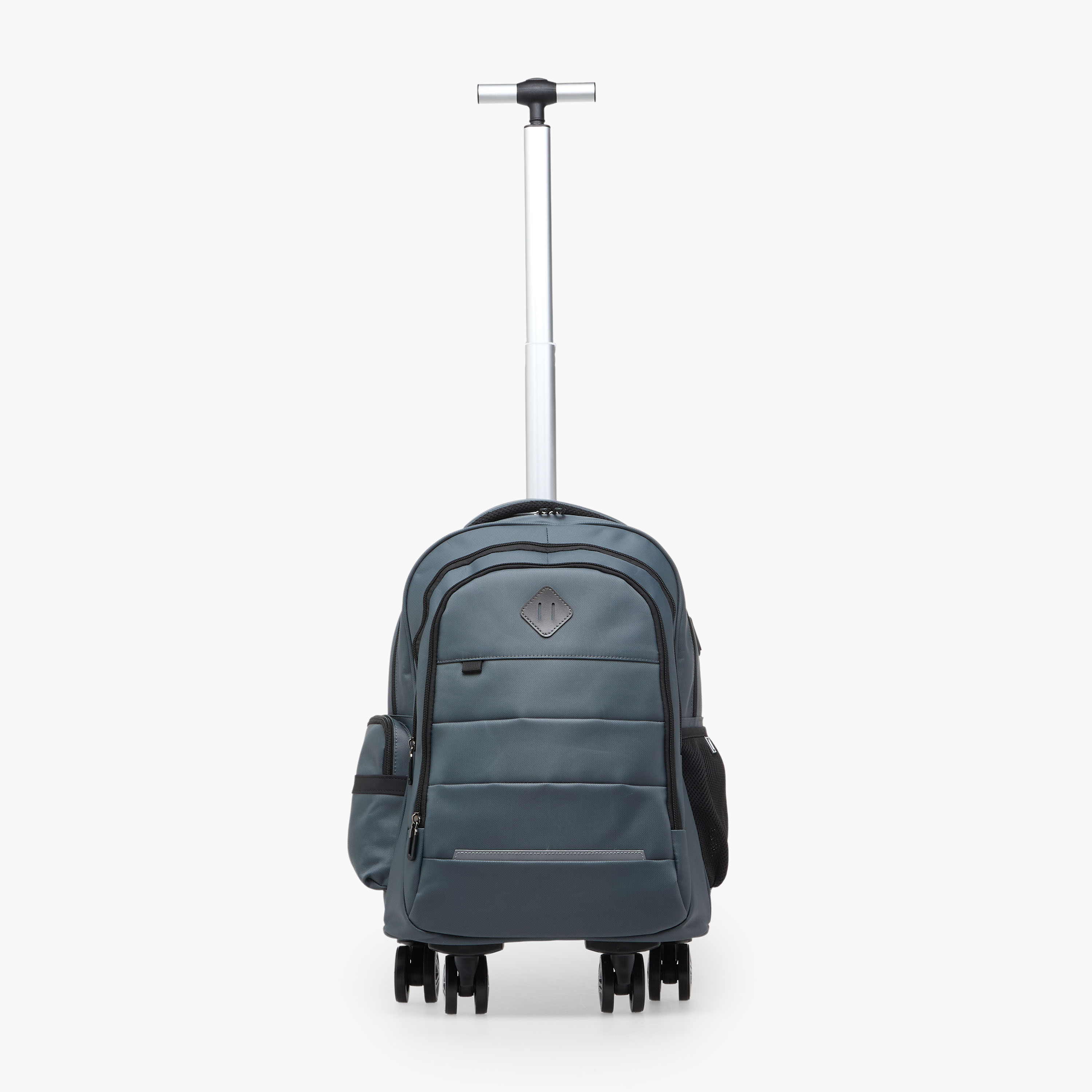 شنطة ظهر ترولي سادة بمقبض سحب للأولاد من 8 - 13 سنة - 18 بوصة-school-bagsandbackpacks-trolleybags-image-4
