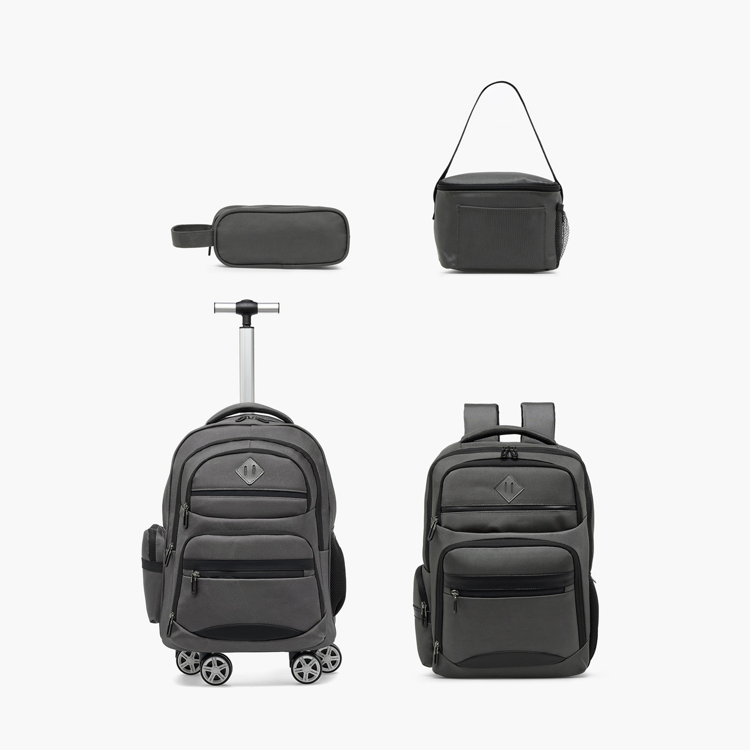 شنطة ظهر ترولي سادة للأولاد 8-13 سنة مع مقبض قابل للسحب - 18 بوصة-school-bagsandbackpacks-trolleybags-image-13