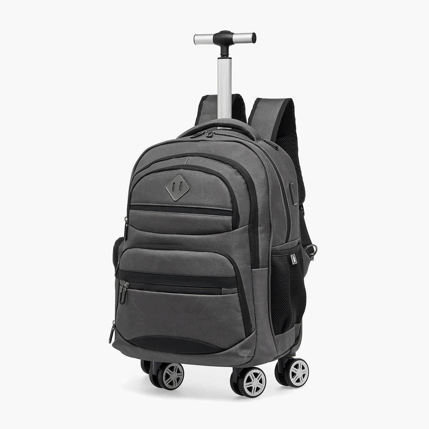 شنطة ظهر ترولي سادة للأولاد 8-13 سنة مع مقبض قابل للسحب - 18 بوصة-school-bagsandbackpacks-trolleybags-image-8
