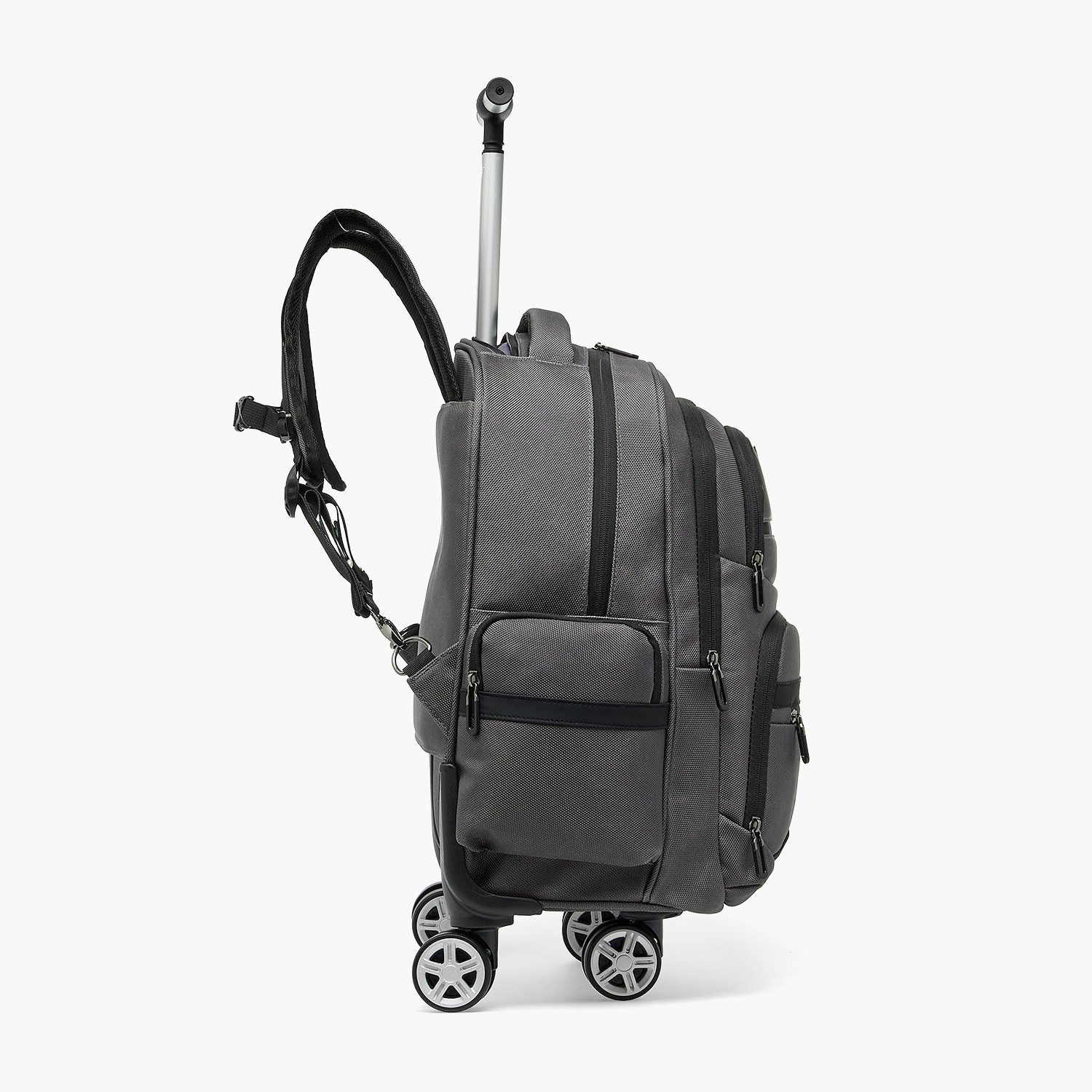 شنطة ظهر ترولي سادة للأولاد 8-13 سنة مع مقبض قابل للسحب - 18 بوصة-school-bagsandbackpacks-trolleybags-image-9