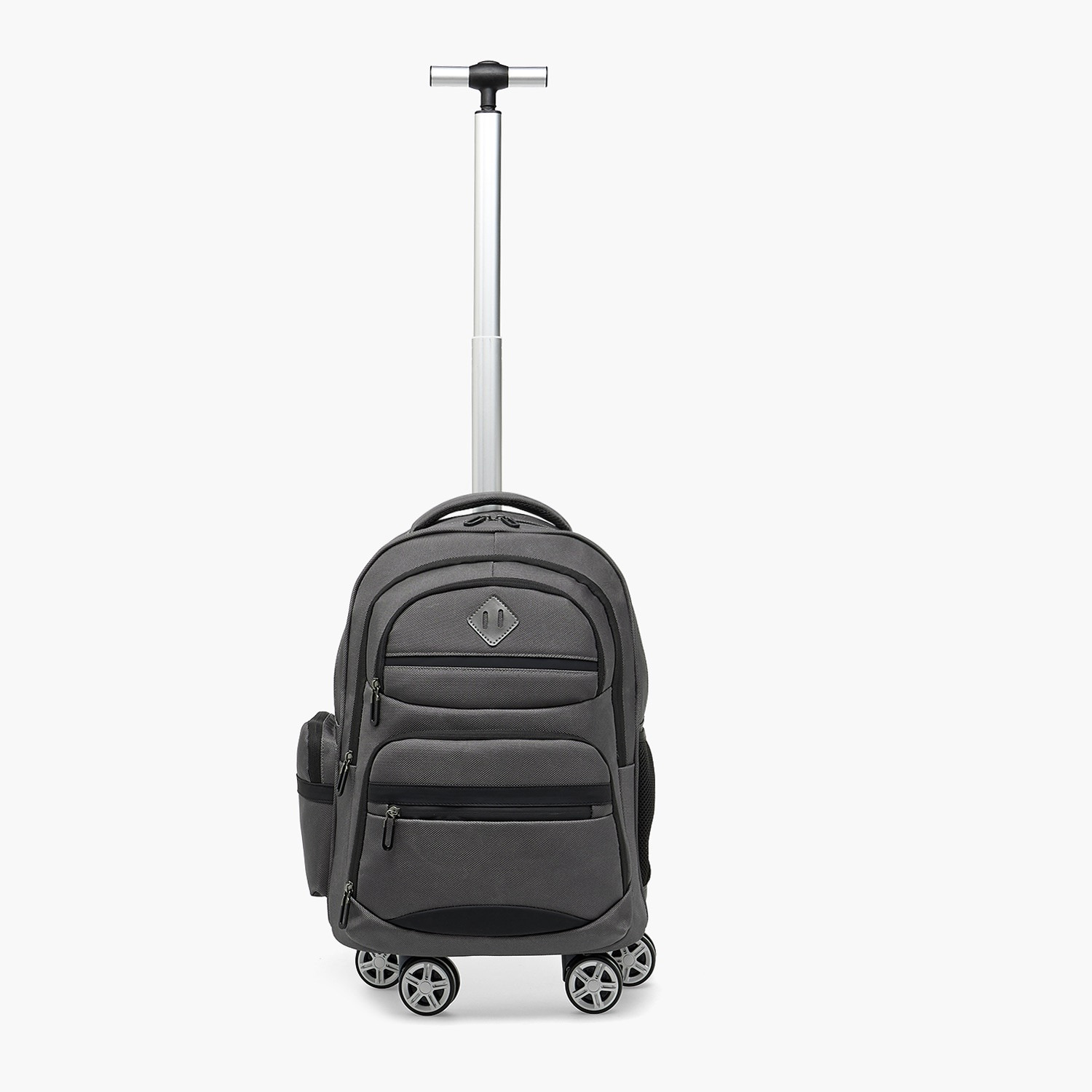 شنطة ظهر ترولي سادة للأولاد 8-13 سنة مع مقبض قابل للسحب - 18 بوصة-school-bagsandbackpacks-trolleybags-image-2