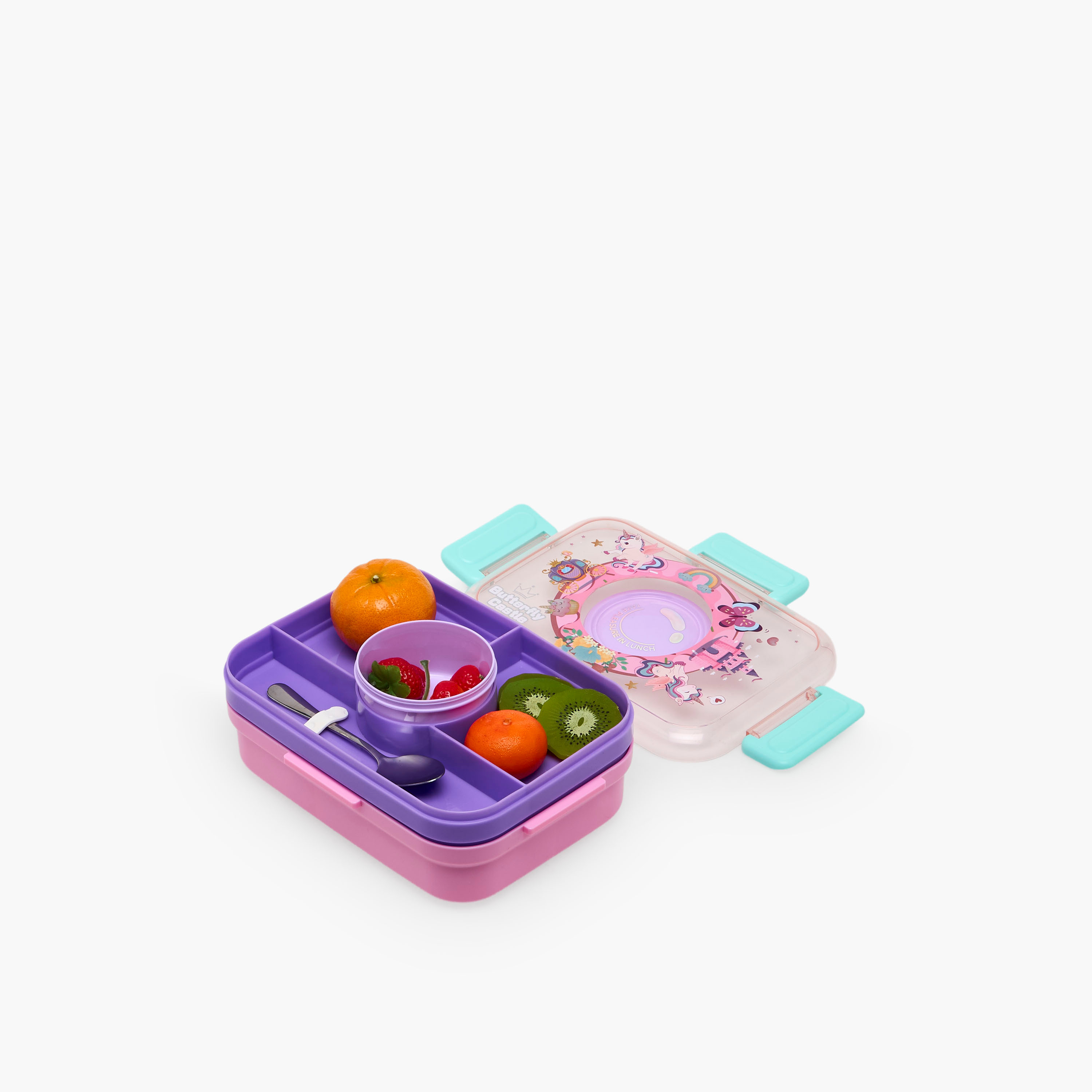 Unicorn Print Lunch Box for Girls with 4 Compartments-school-lunchessentials-lunchboxes-image-7