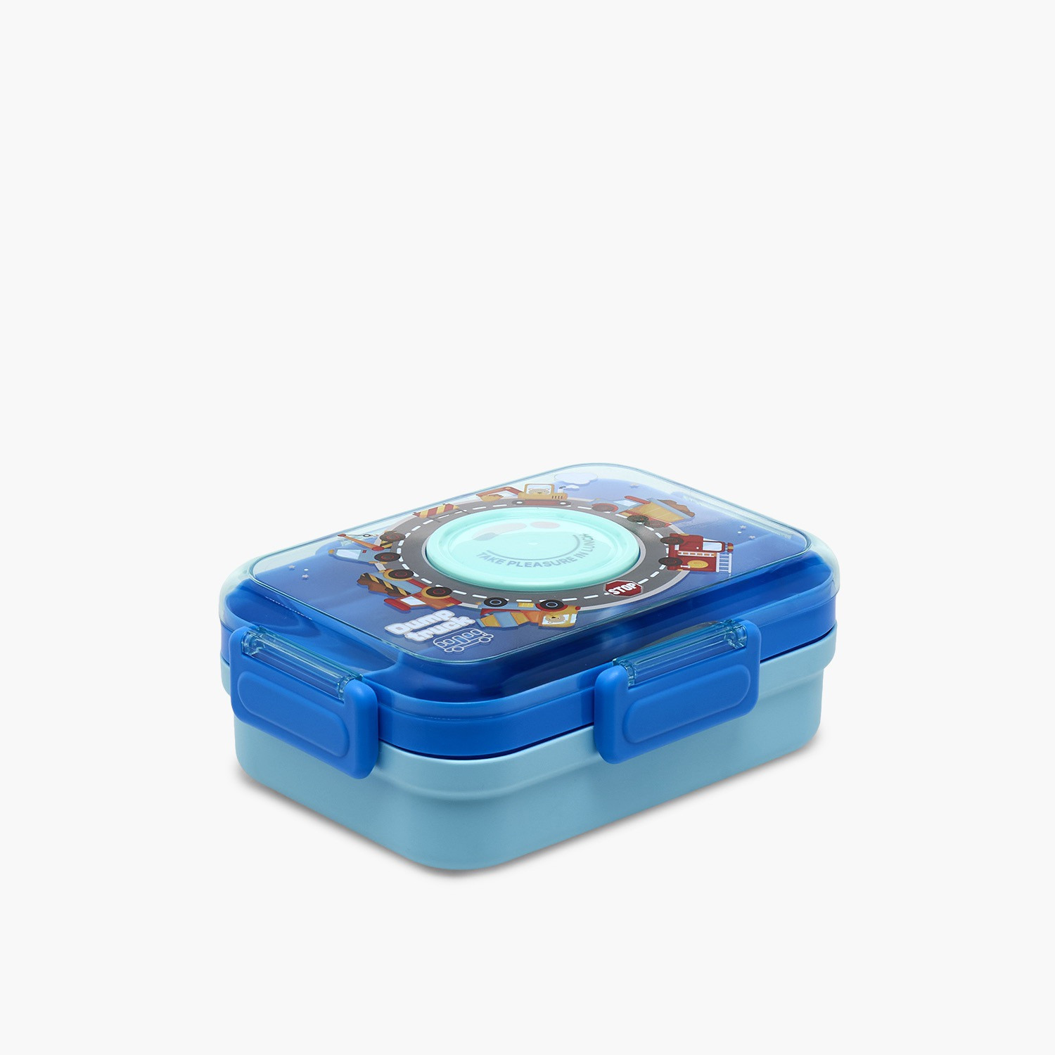 صندوق غداء بطبعة مركبات للبنات مع 4 تقسيمات-school-lunchessentials-lunchboxes-image-1