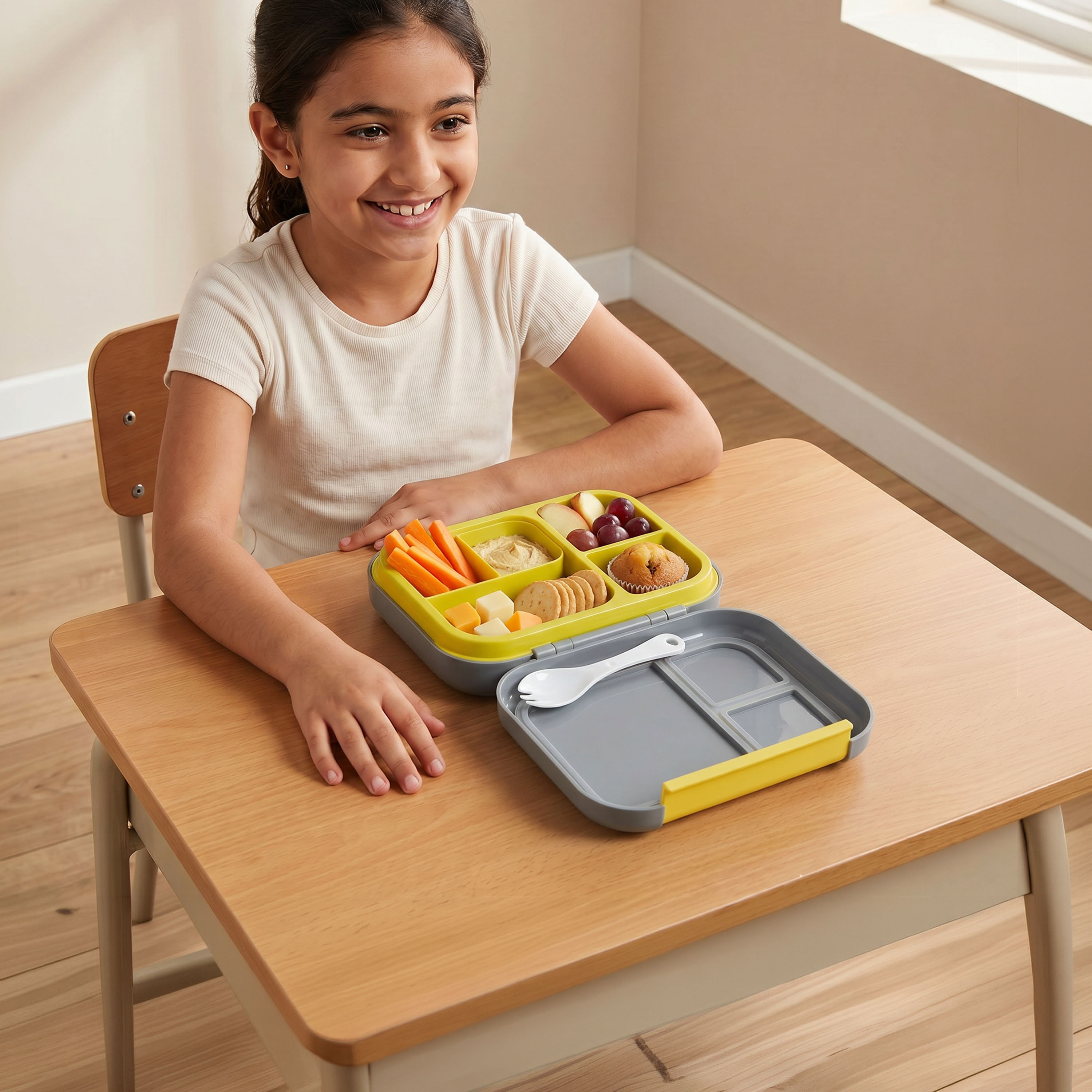 Vehicle Print Lunch Box for Kids with Compartments - 1.2 L-school-lunchessentials-lunchboxes-image-3