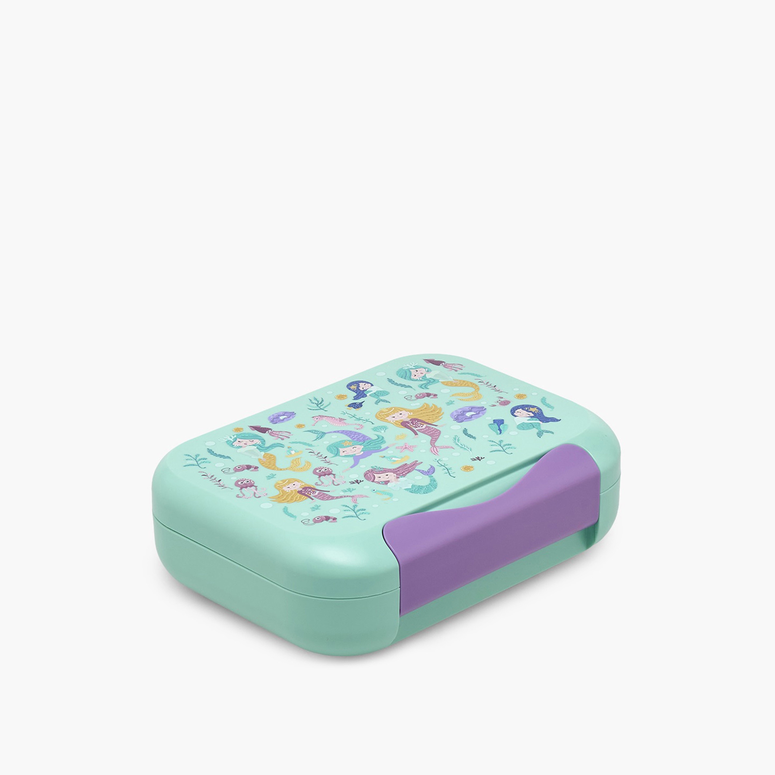 Mermaid Print Bento Lunch Box for Girls with Compartments - 1.2 L-school-lunchessentials-lunchboxes-image-1