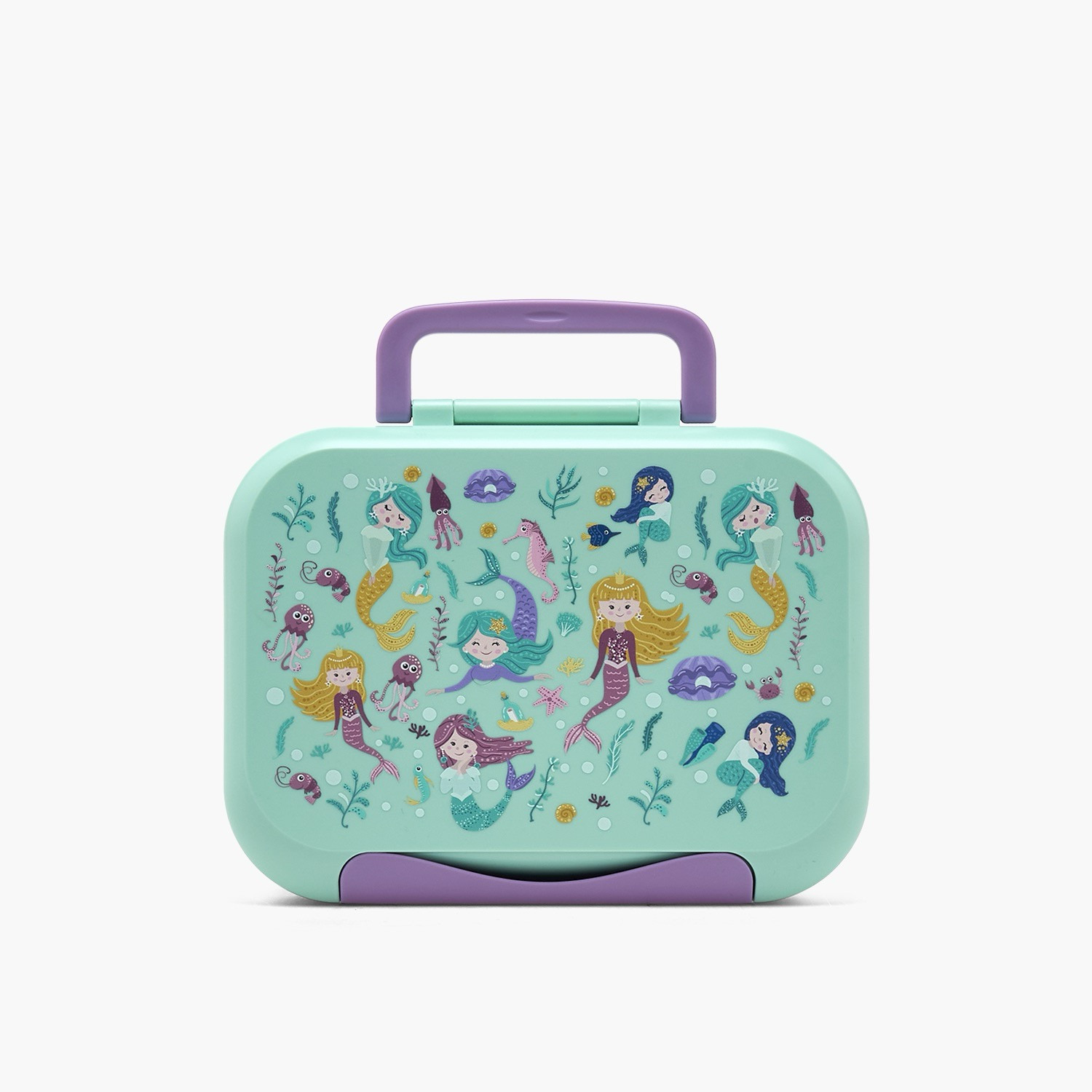 Mermaid Print Bento Lunch Box for Girls with Compartments - 1.2 L-school-lunchessentials-lunchboxes-image-4