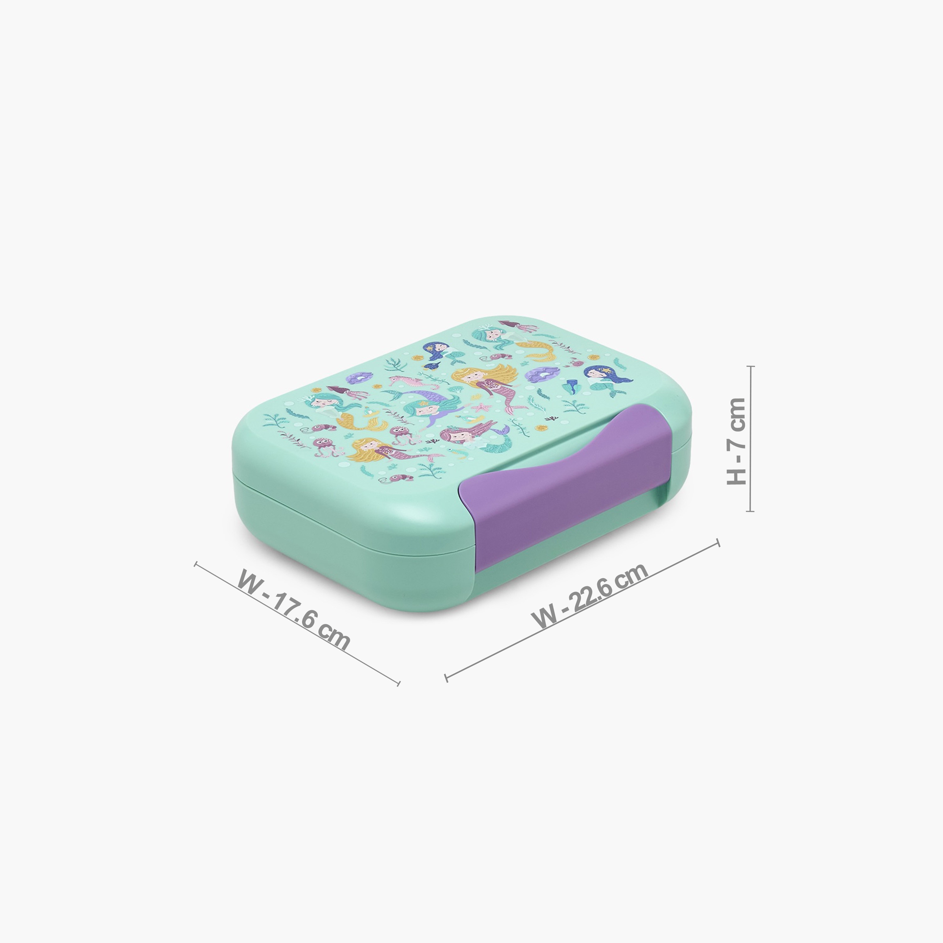 Mermaid Print Bento Lunch Box for Girls with Compartments - 1.2 L-school-lunchessentials-lunchboxes-image-9