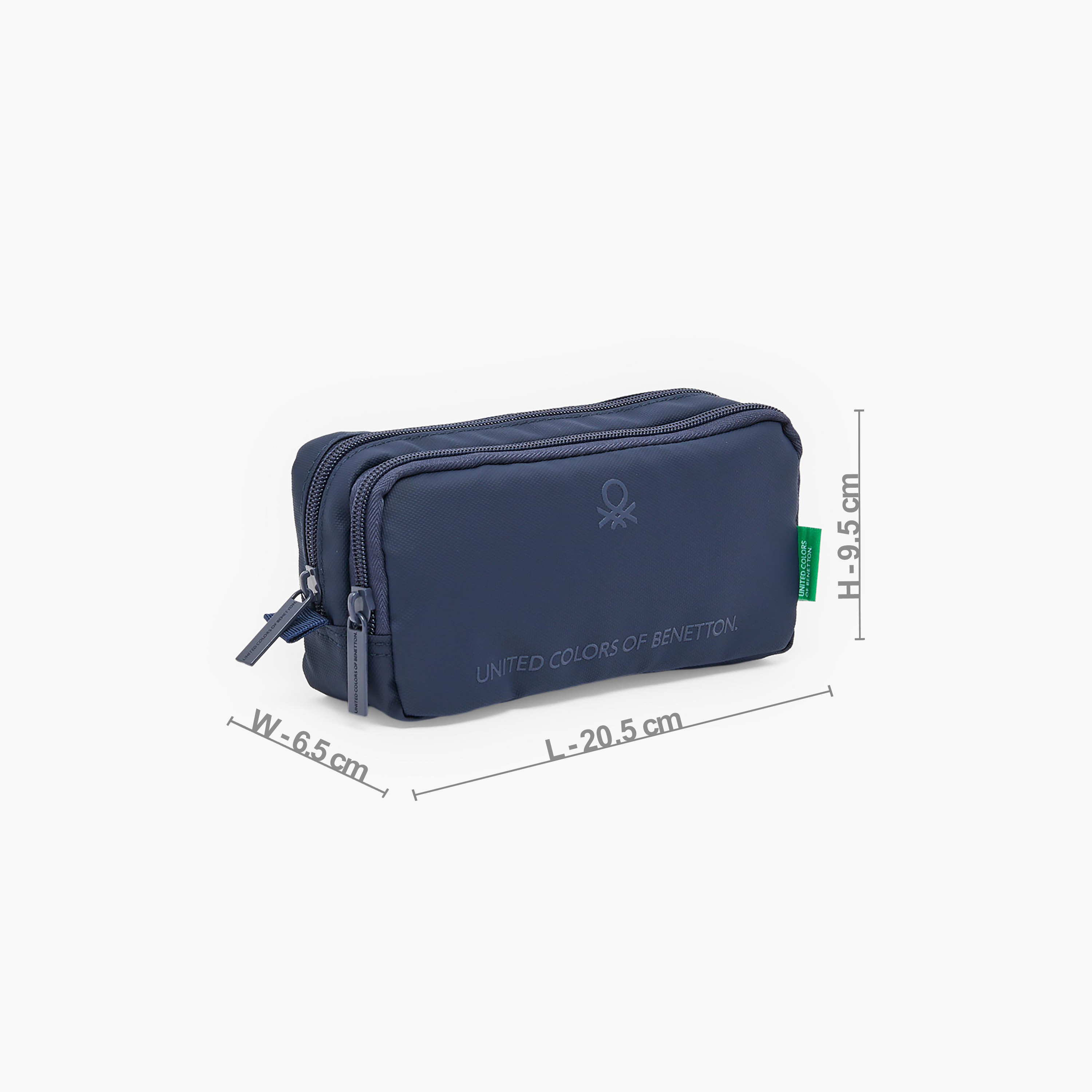 مقلمة قسمين بطبعة شعار من يونايتد كولورز أوف بينيتون-school-stationery-pencilcases-image-3