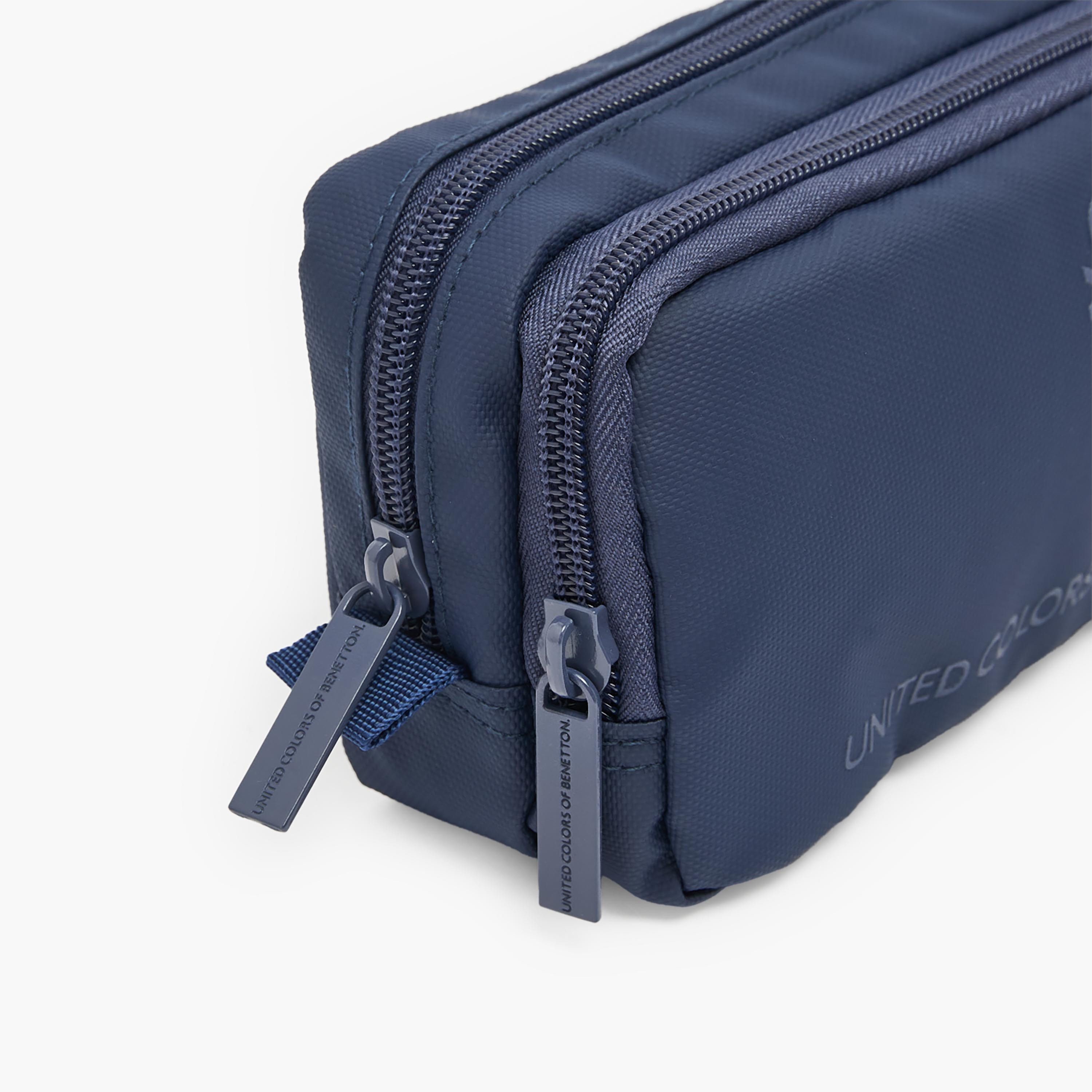 مقلمة قسمين بطبعة شعار من يونايتد كولورز أوف بينيتون-school-stationery-pencilcases-image-6