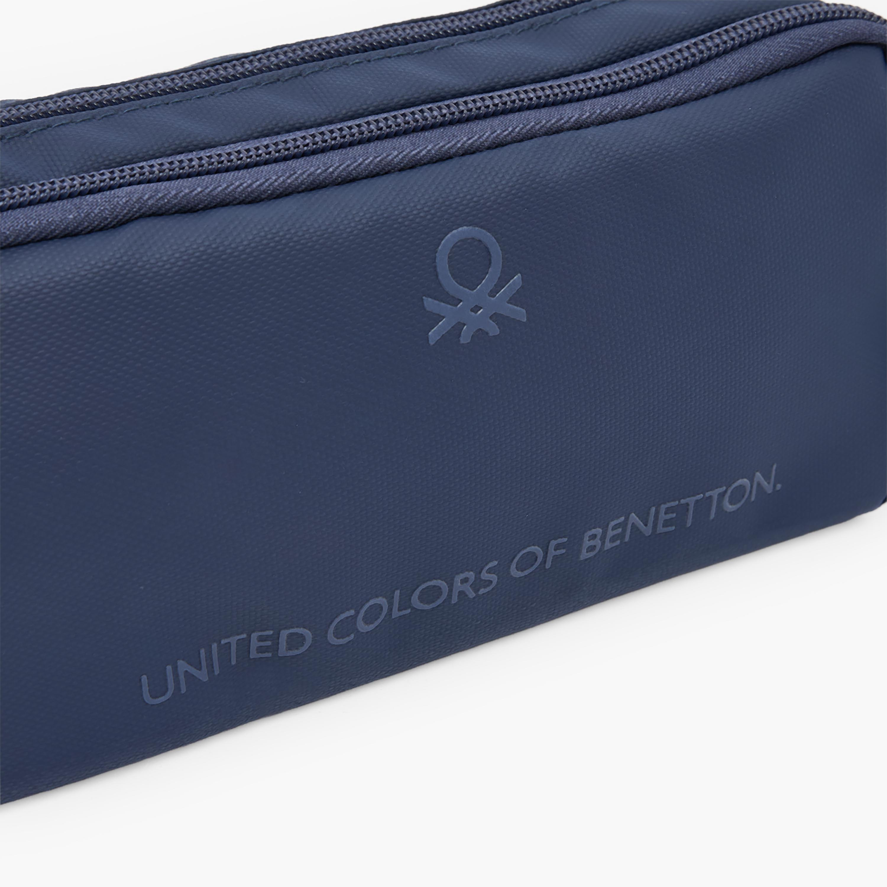 مقلمة قسمين بطبعة شعار من يونايتد كولورز أوف بينيتون-school-stationery-pencilcases-image-7