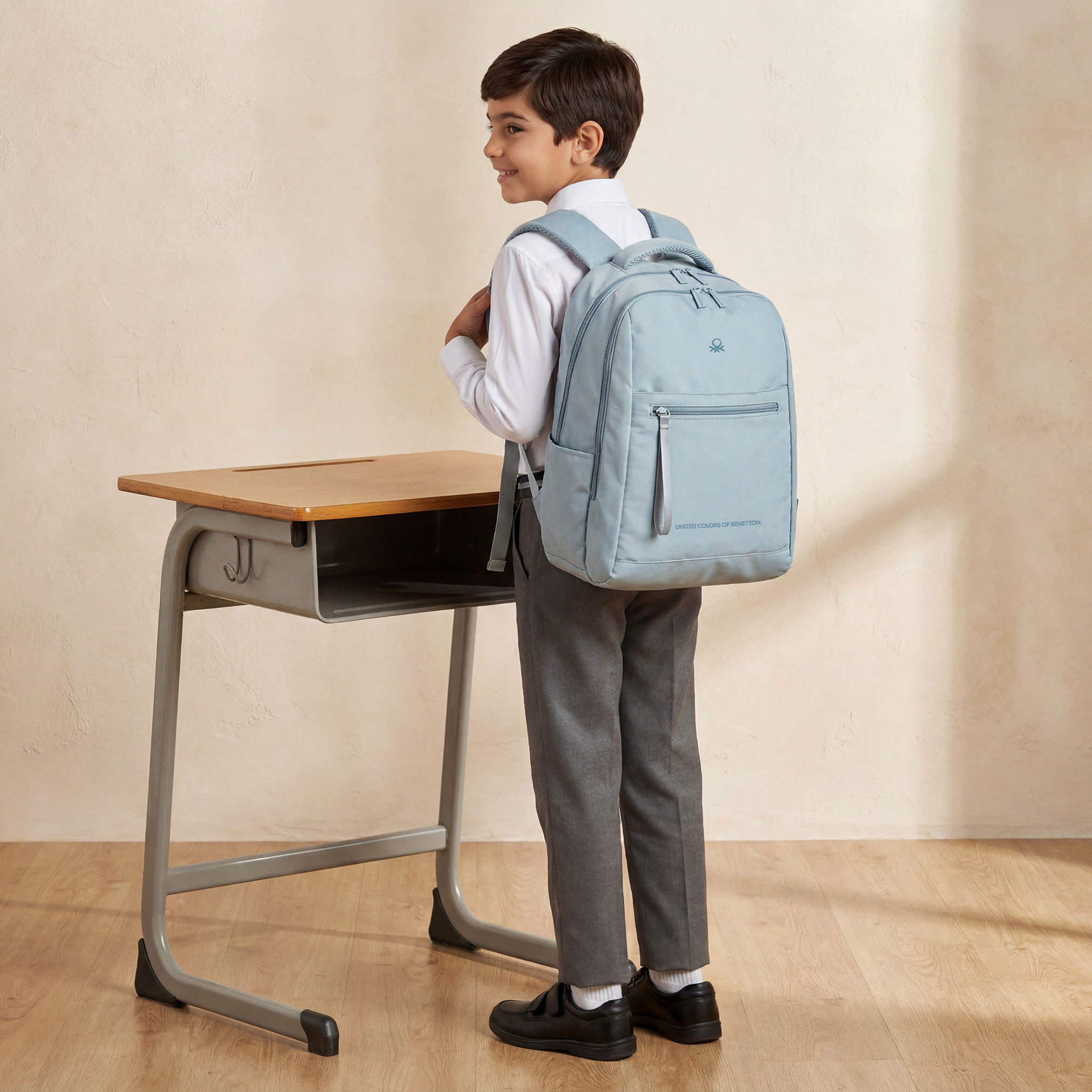 United Colors of Benetton Solid Backpack for Boys 8-13 Years with Padded Straps - 18 inches-school-bagsandbackpacks-backpacks-image-3