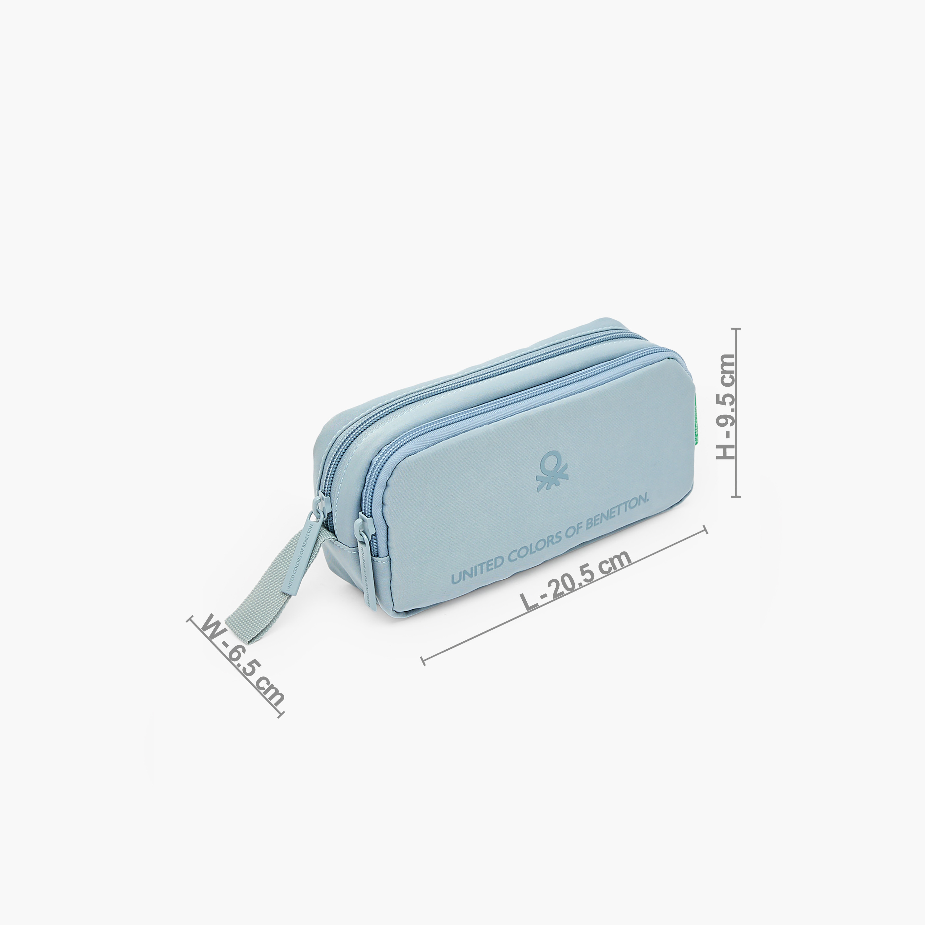 United Colors of Benetton Logo Design Pencil Pouch with 2 Compartments-school-stationery-pencilcases-image-3