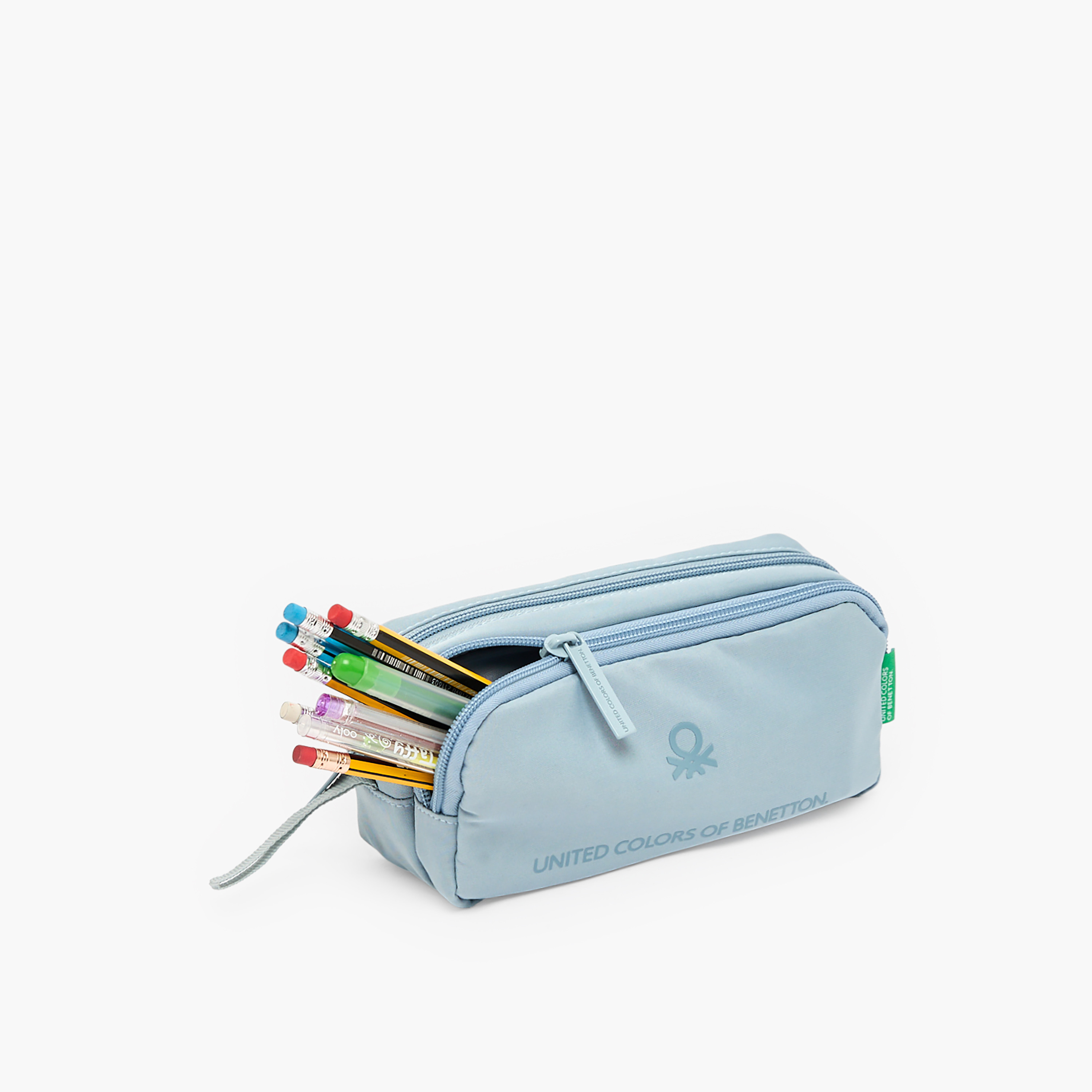 United Colors of Benetton Logo Design Pencil Pouch with 2 Compartments-school-stationery-pencilcases-image-7